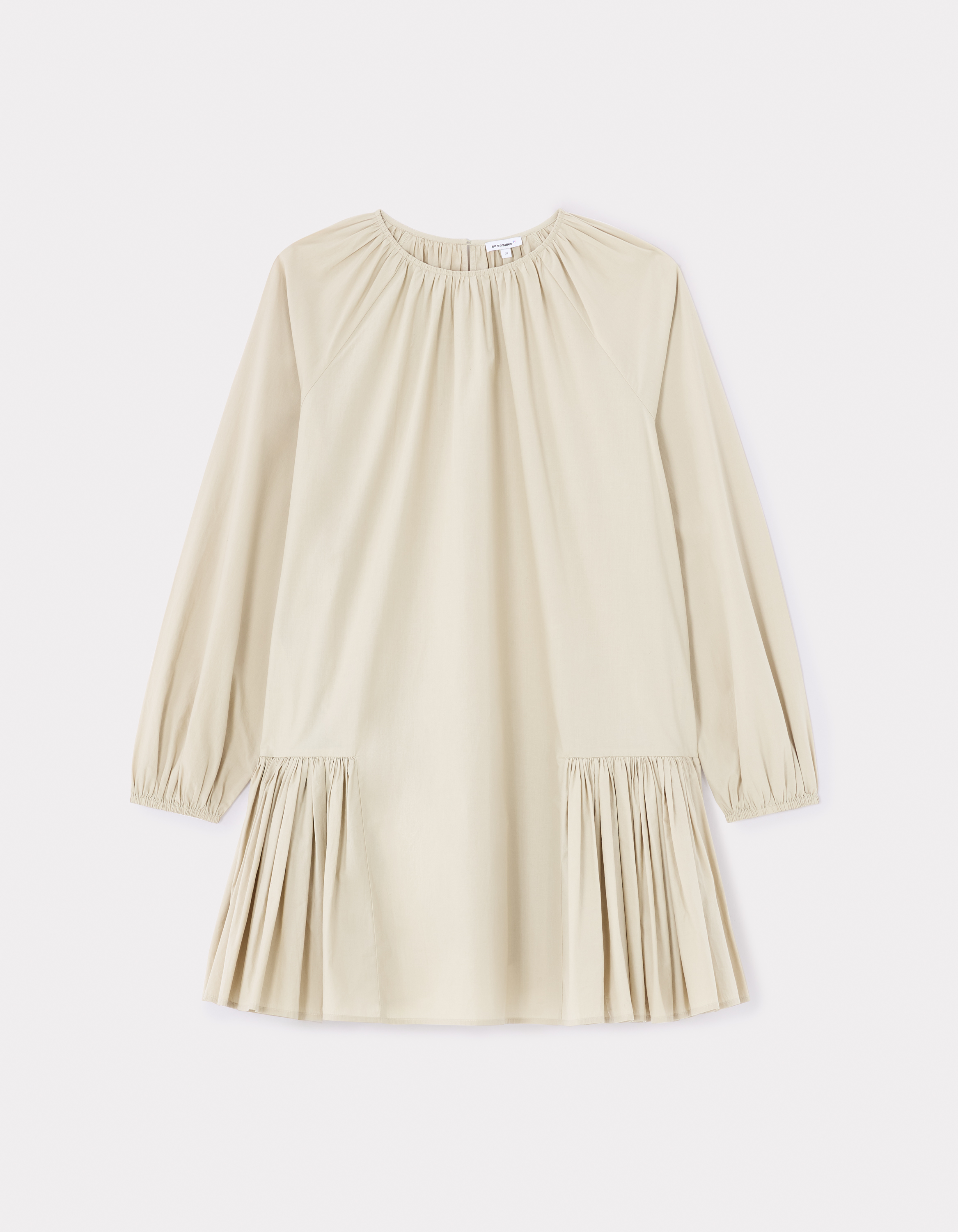 Robe courte à volant - gris