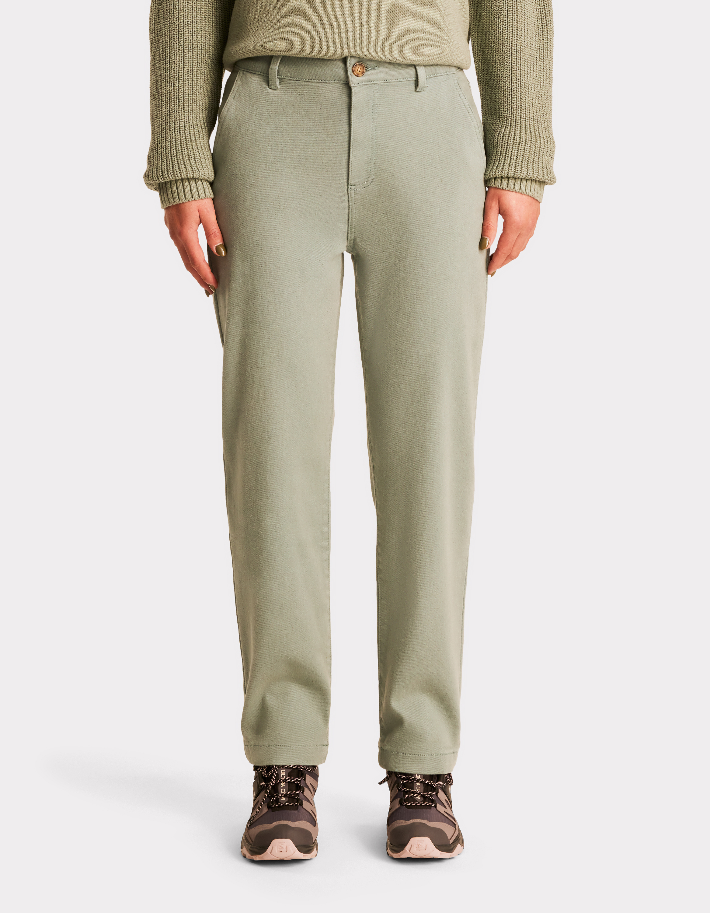 Pantalon chino longueur cheville - vert - celio - Modalova