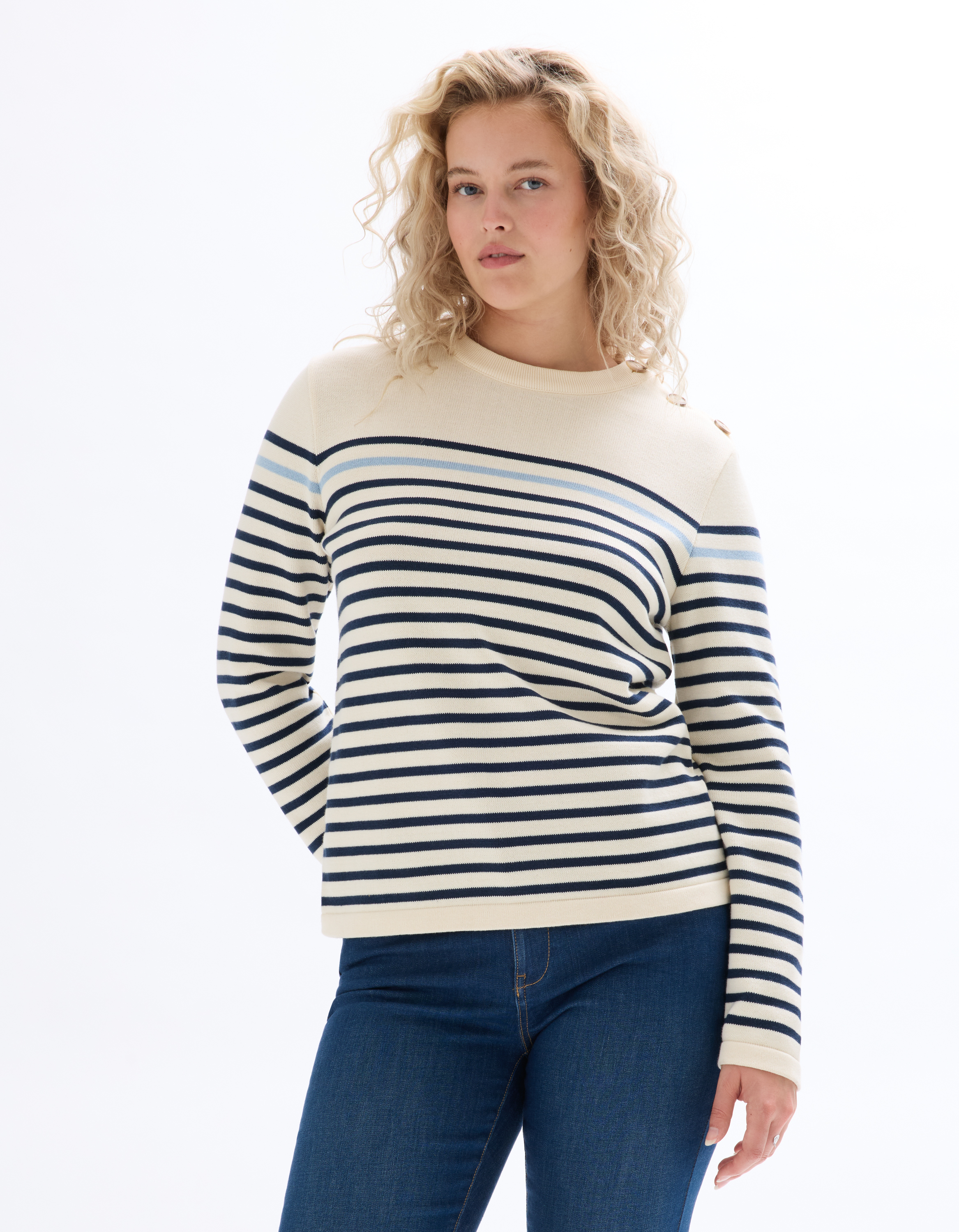 Le pull Français marinière rayé - bleu et blanc - celio - Modalova