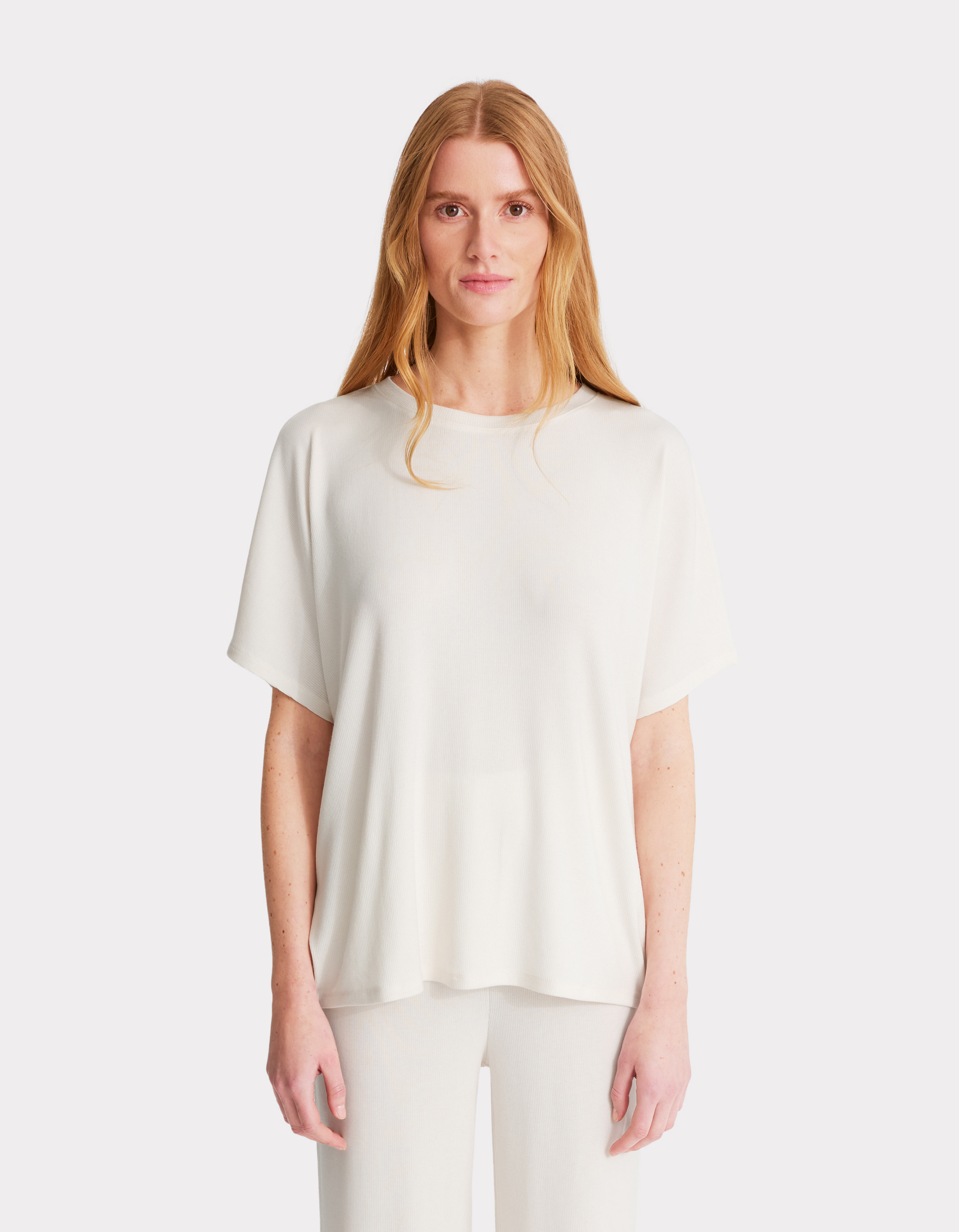T-shirt en modal - beige - celio - Modalova