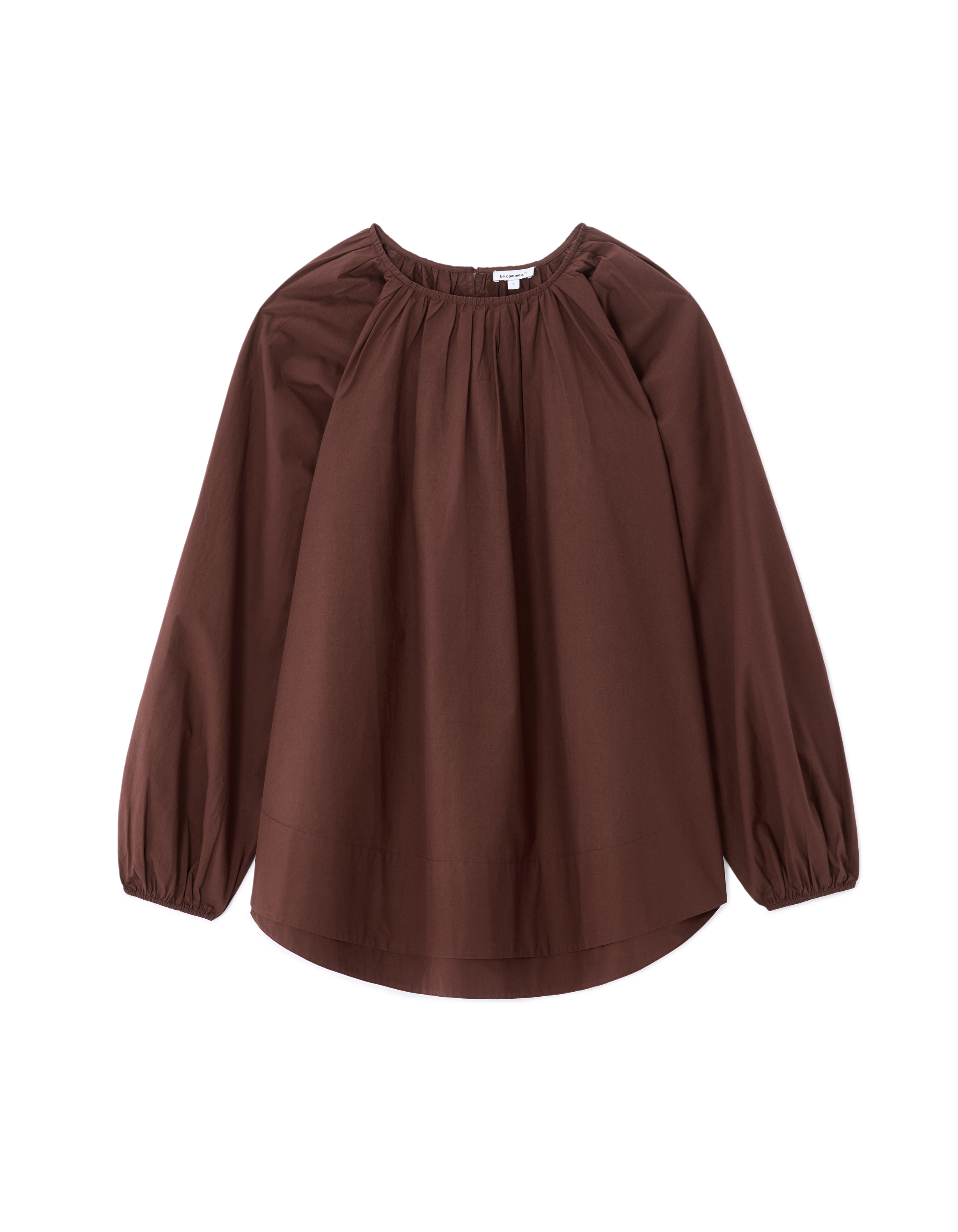 Blouse oversize en coton - marron
