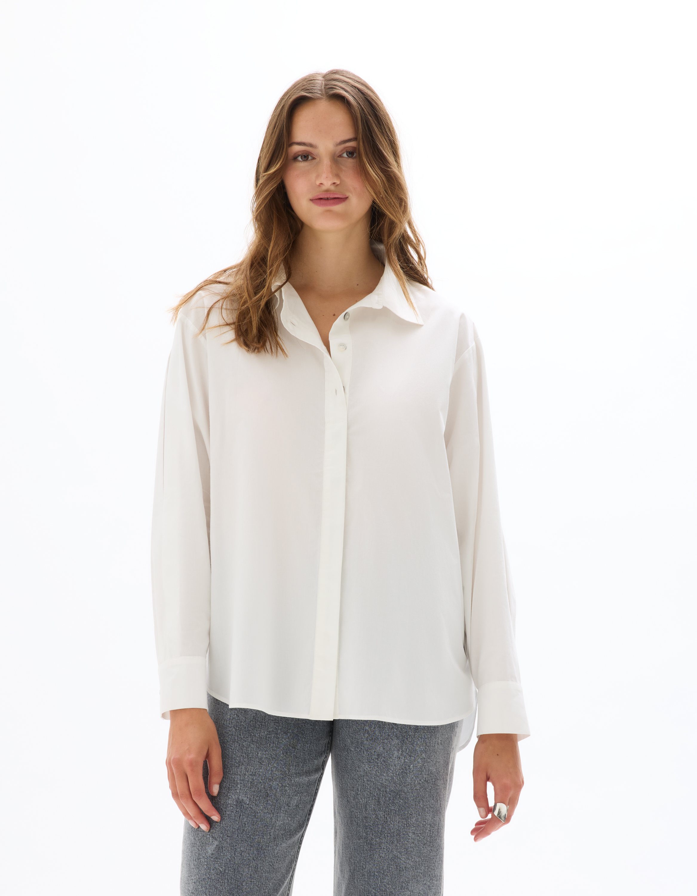 Chemisier en coton - blanc - celio - Modalova