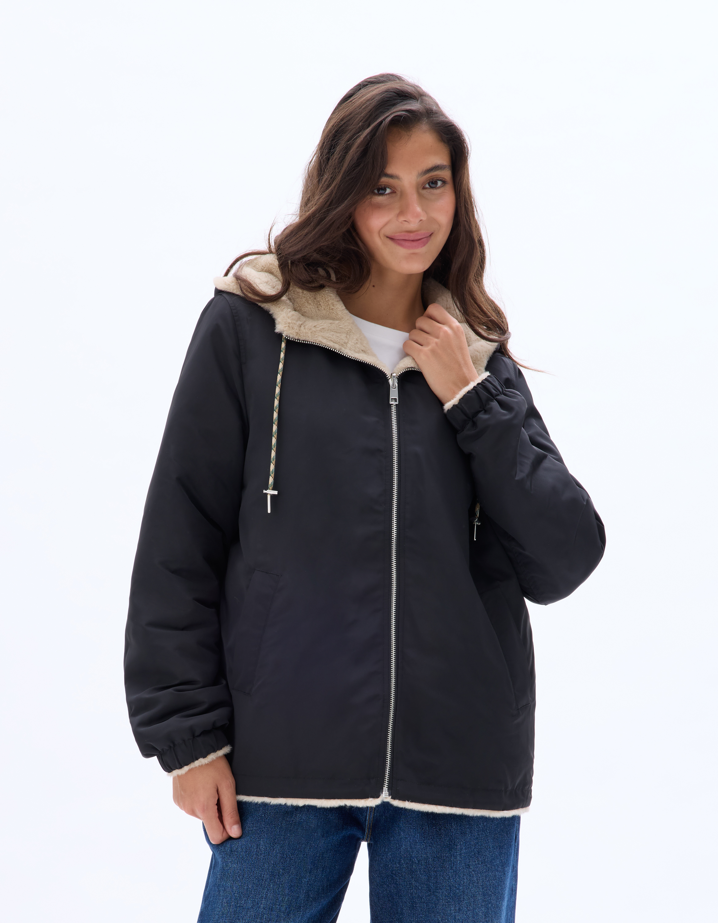 Parka réversible doublure duveteuse - celio - Modalova