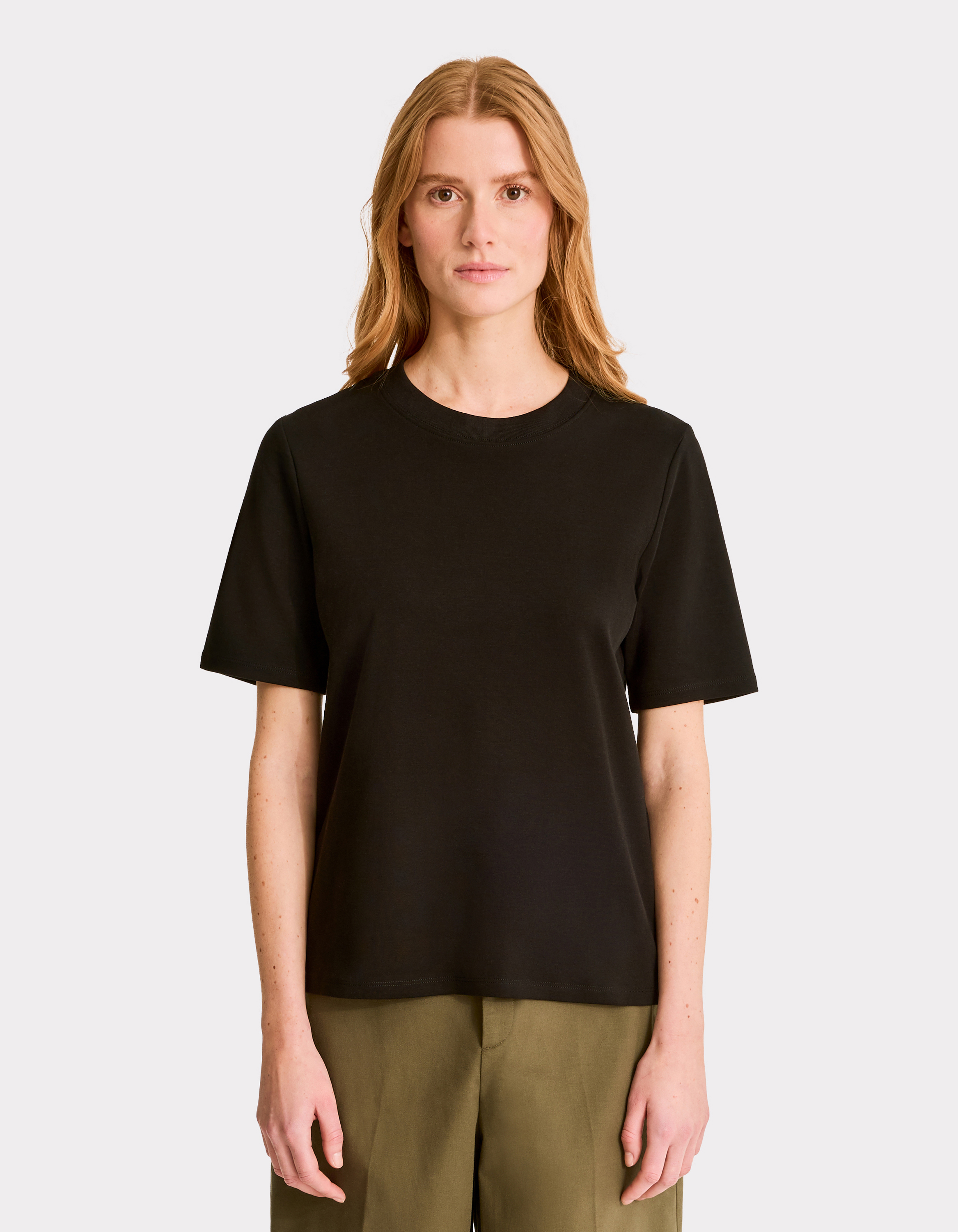 T-shirt en coton doux à col rond - celio - Modalova