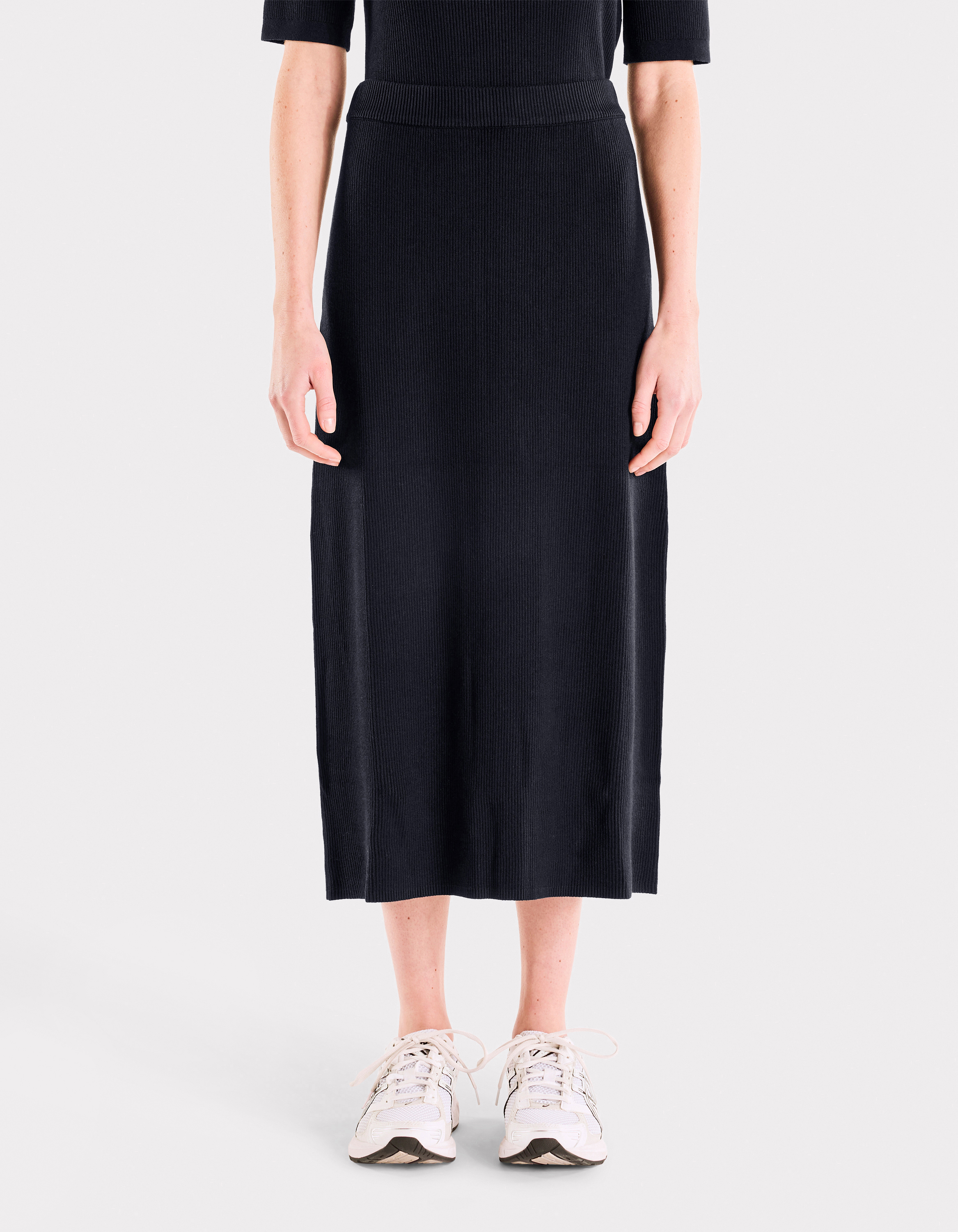 Jupe en maille côtelée - marine - celio - Modalova