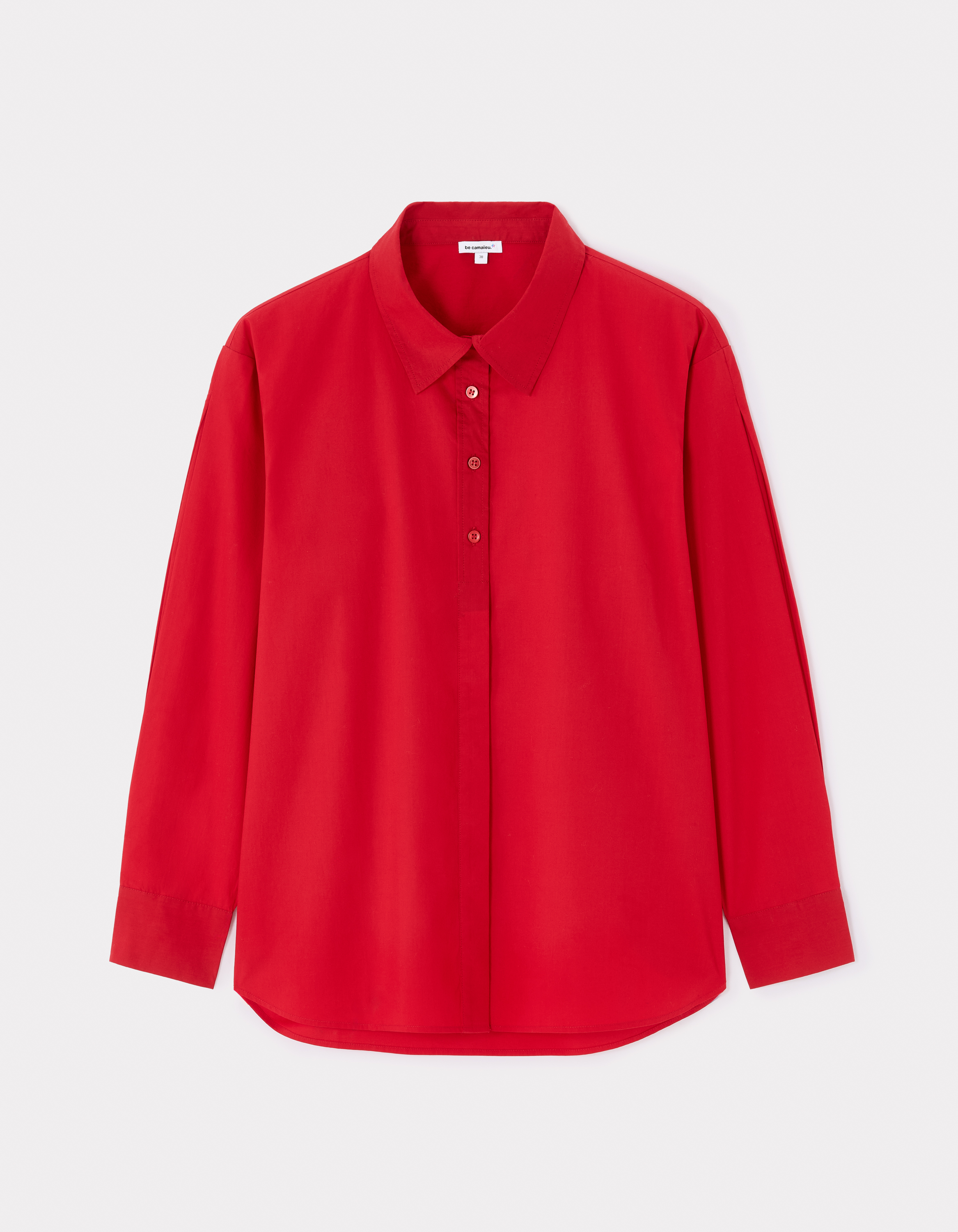Chemisier en coton - rouge
