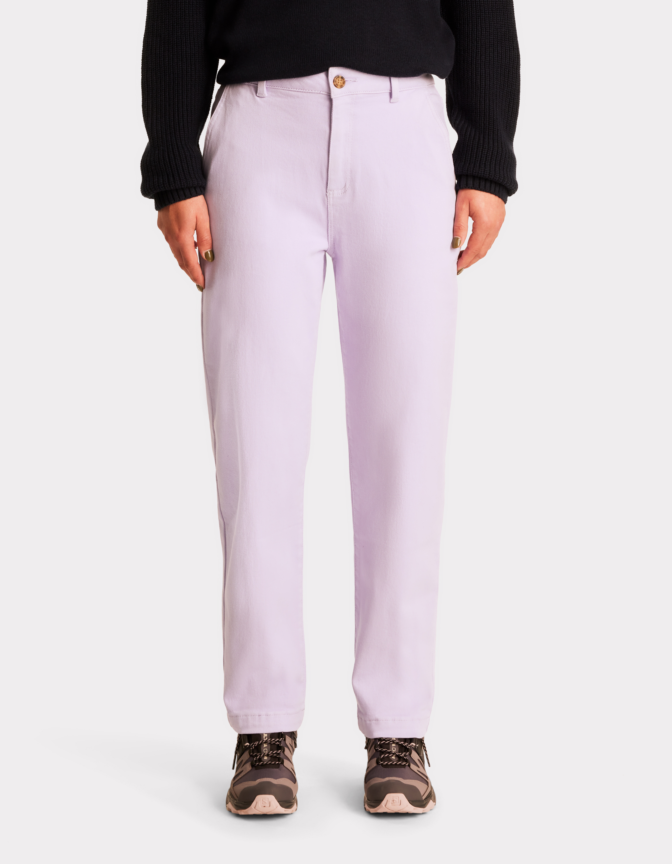 Pantalon chino épais - violet - celio - Modalova