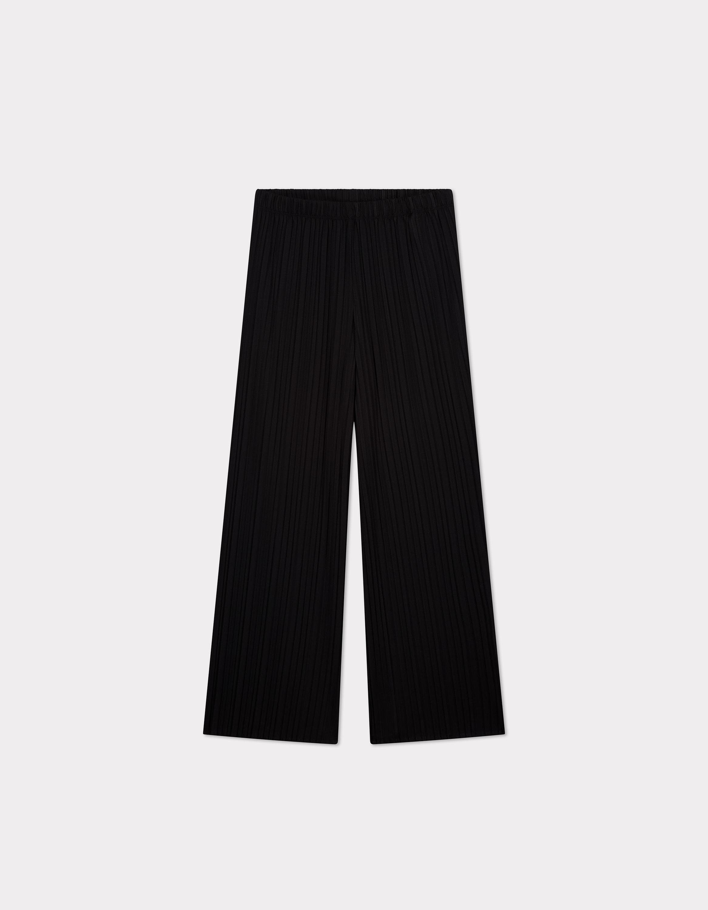 Pantalon en maille plissée - noir