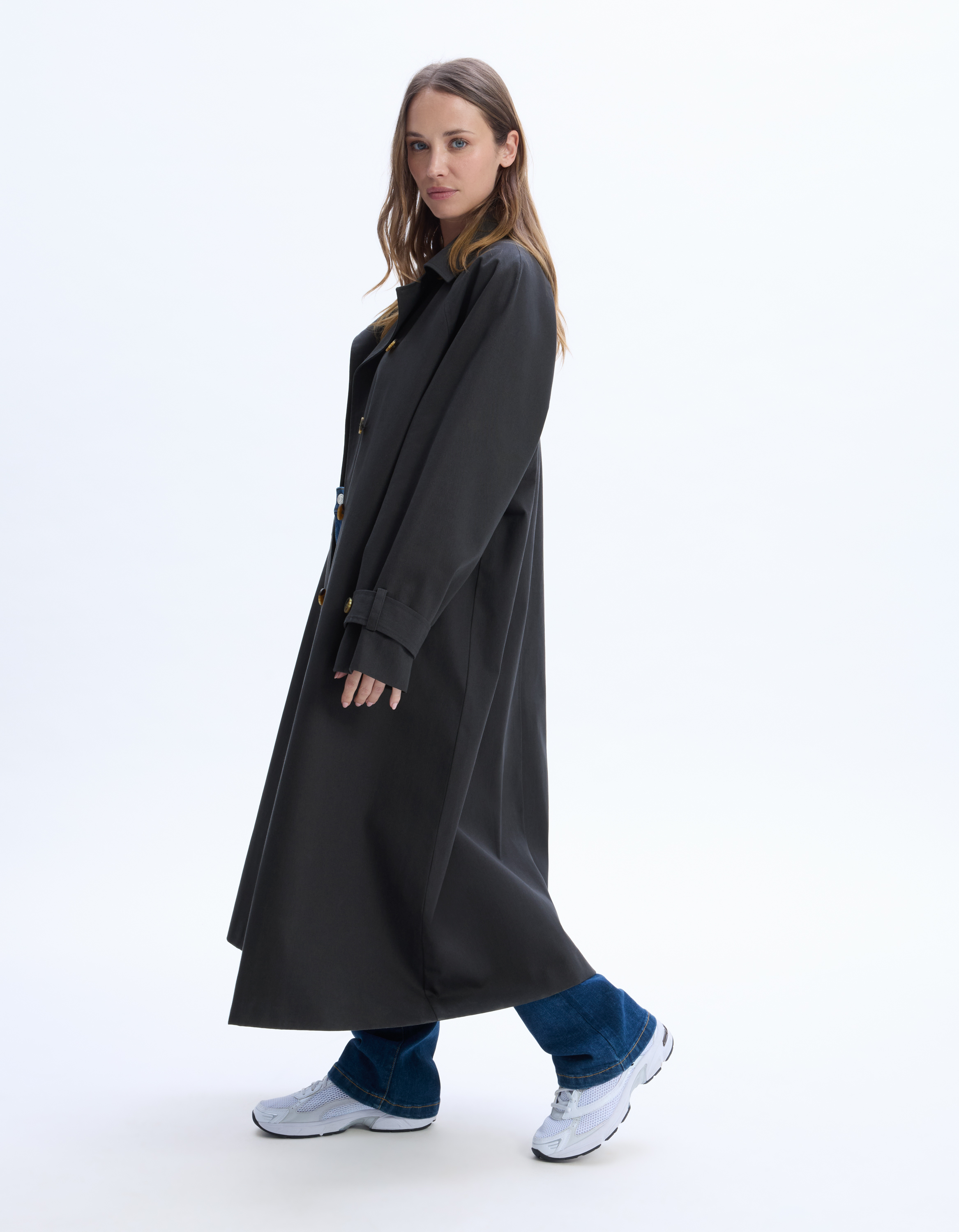 Trench oversize - gris anthracite - celio - Modalova