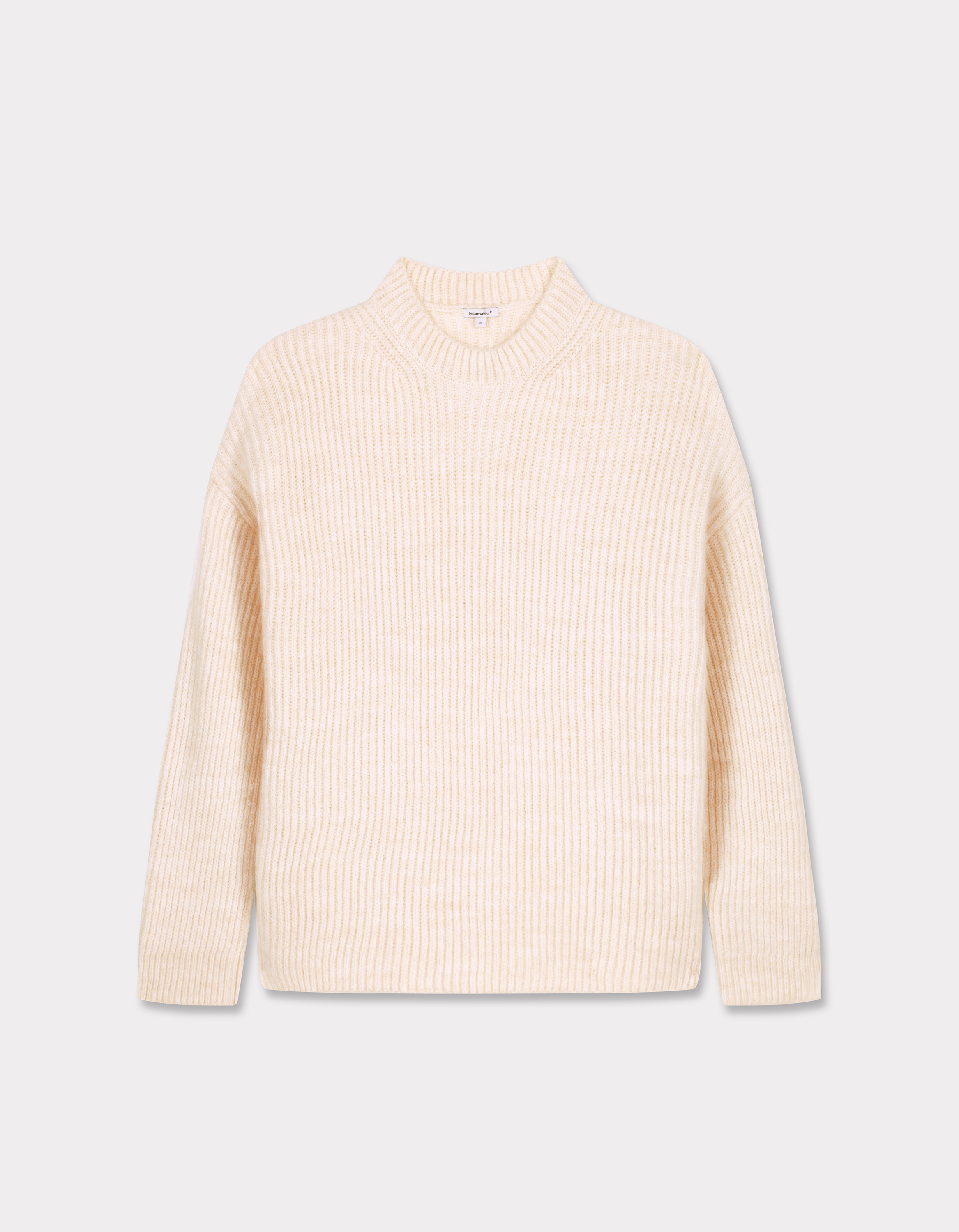 Pull épais à col rond - beige