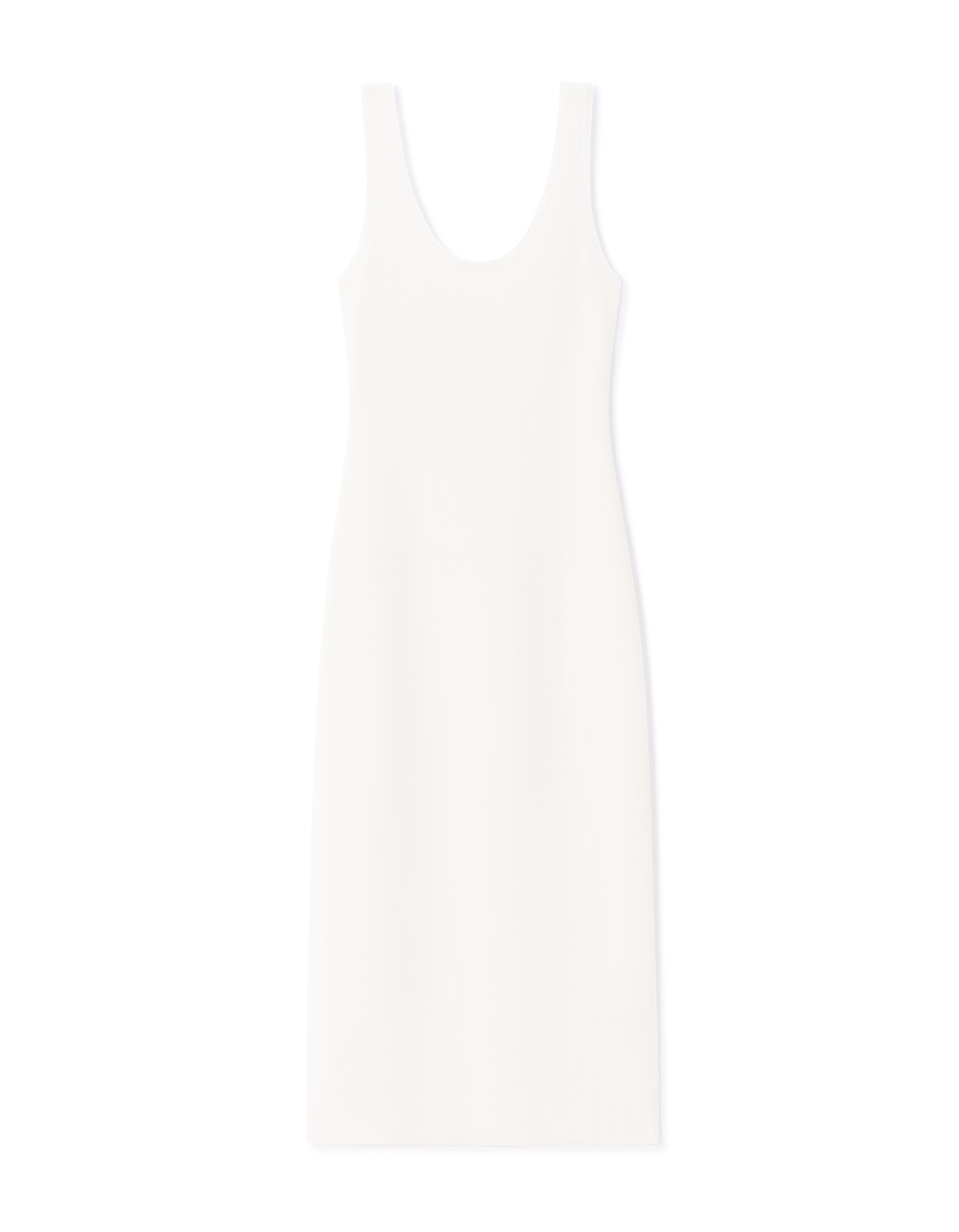 Robe en maille à bretelles - blanc