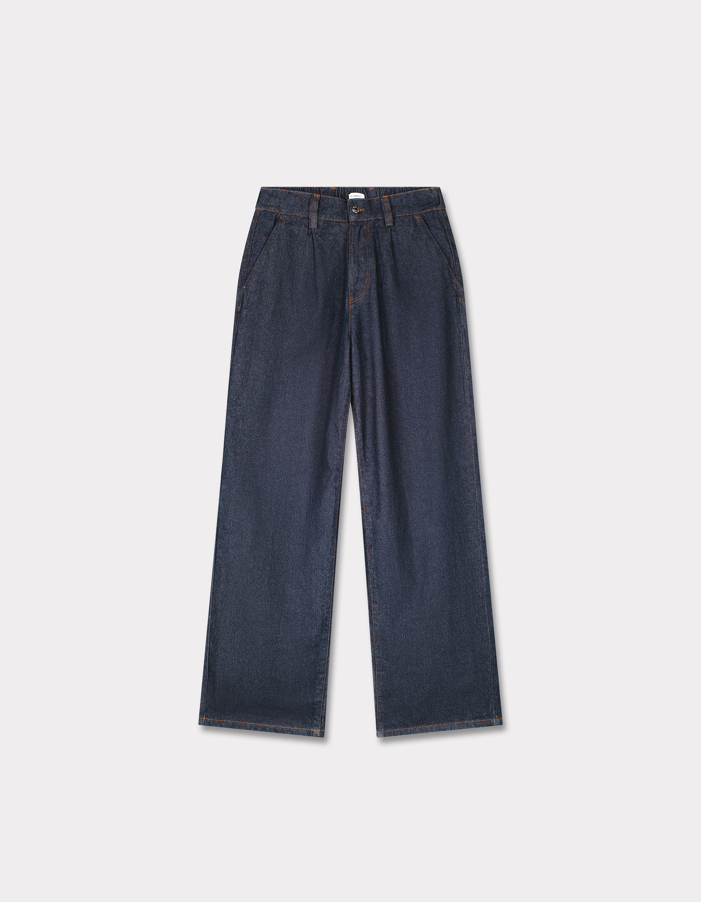 jean large taille élastiquée - brut