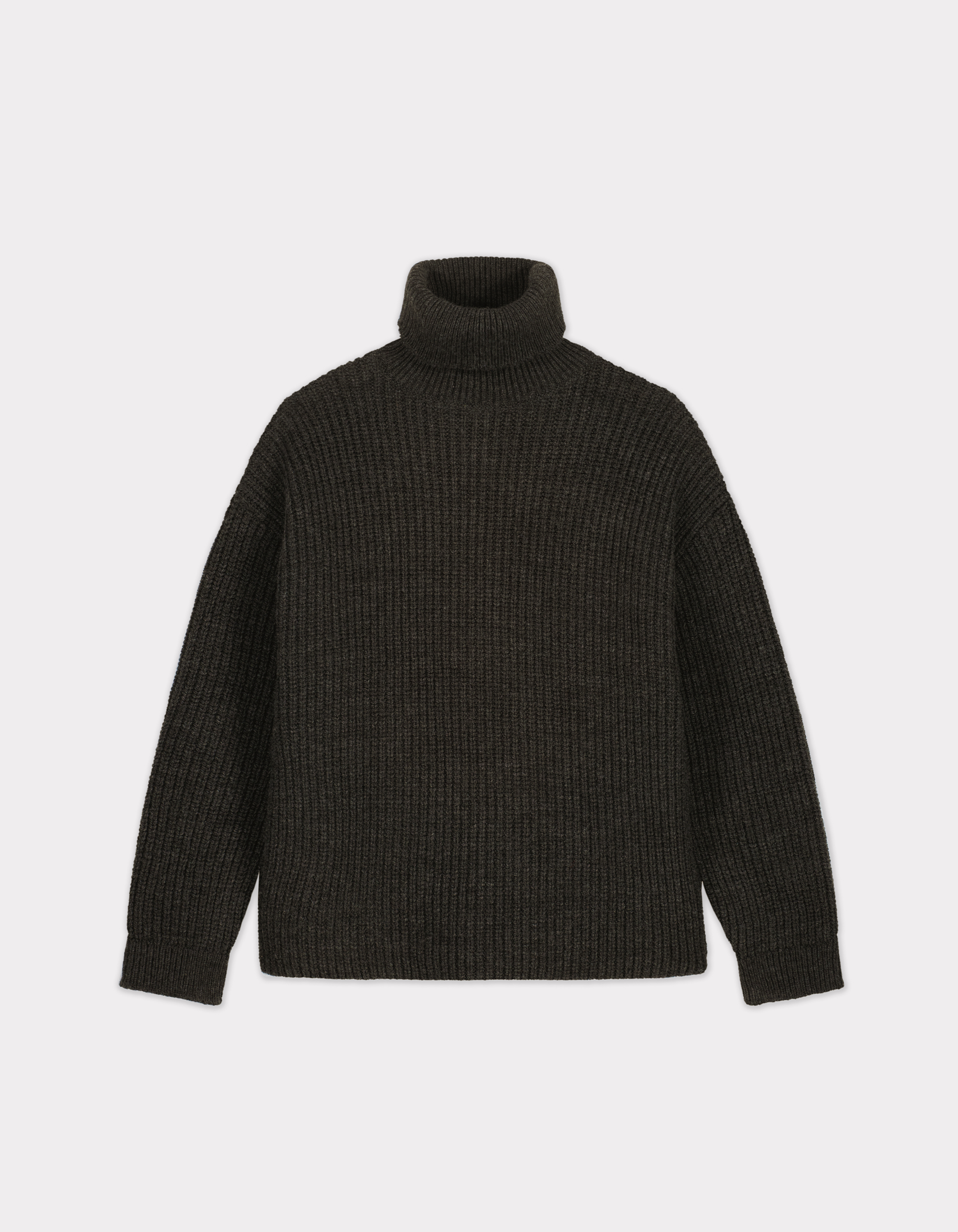 Pull épais à col roulé - gris