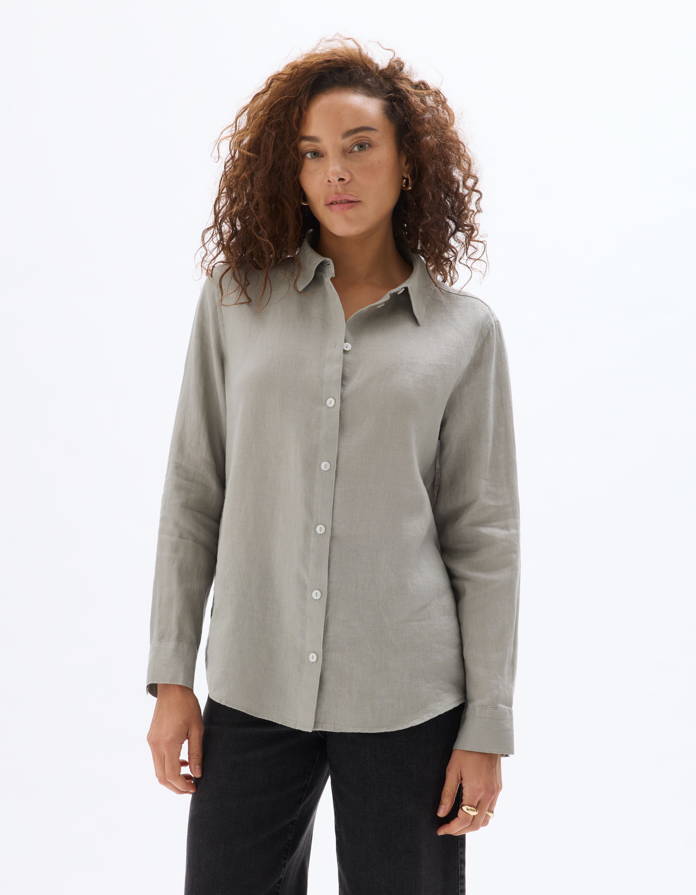 Chemise 100% Lin - gris - celio - Modalova