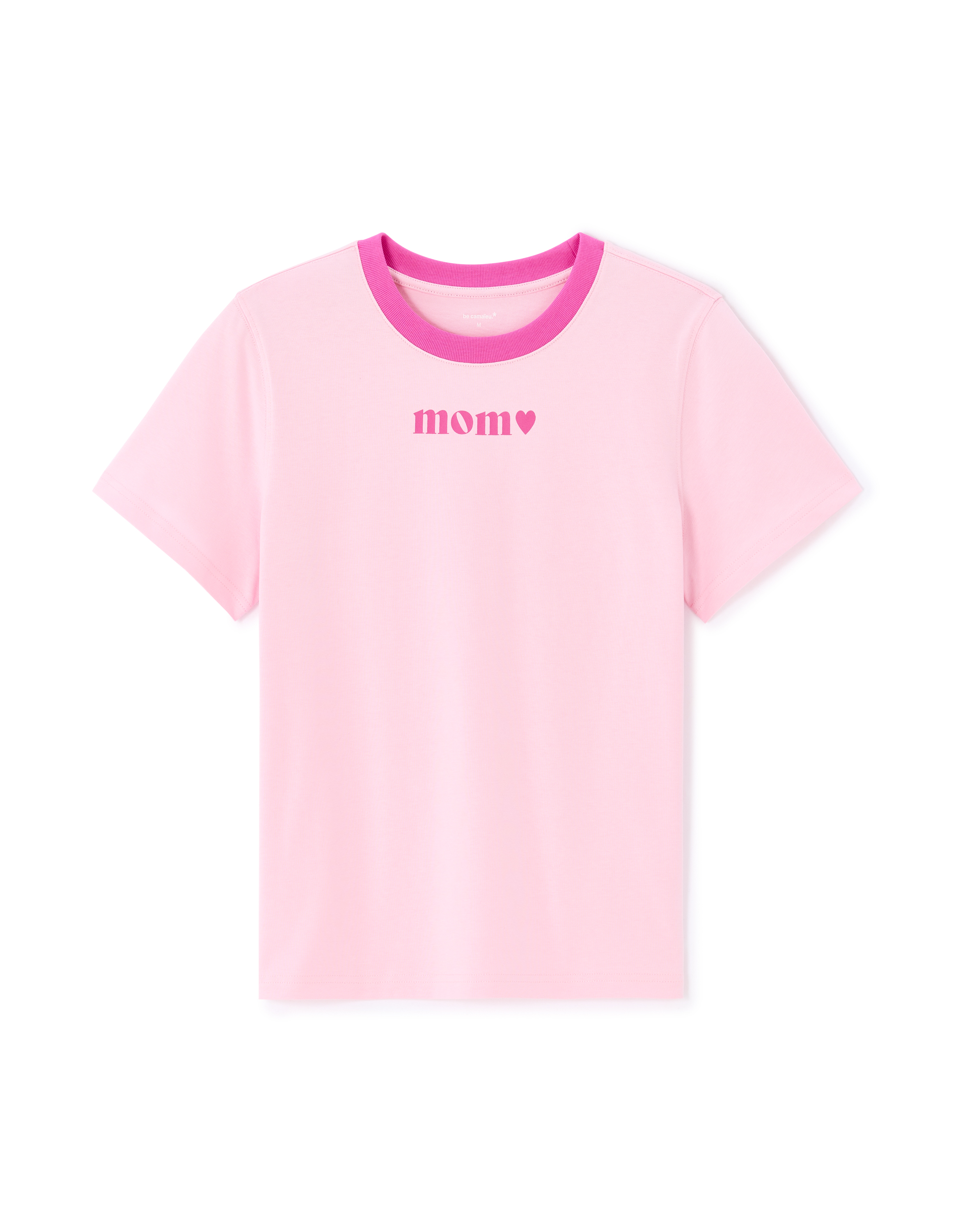T-shirt imprimé "mom" – rose