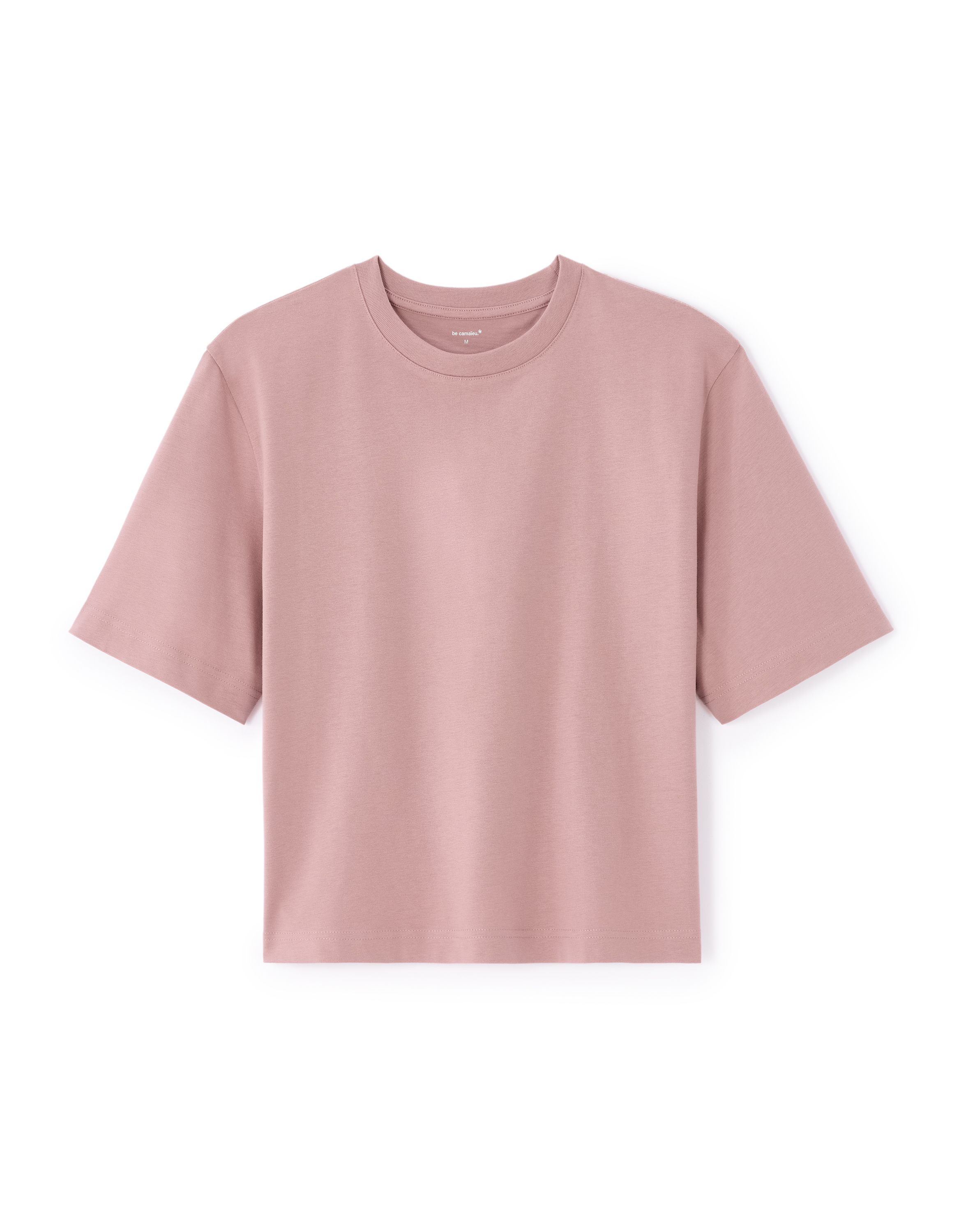 T-shirt boxy en coton épais - iris