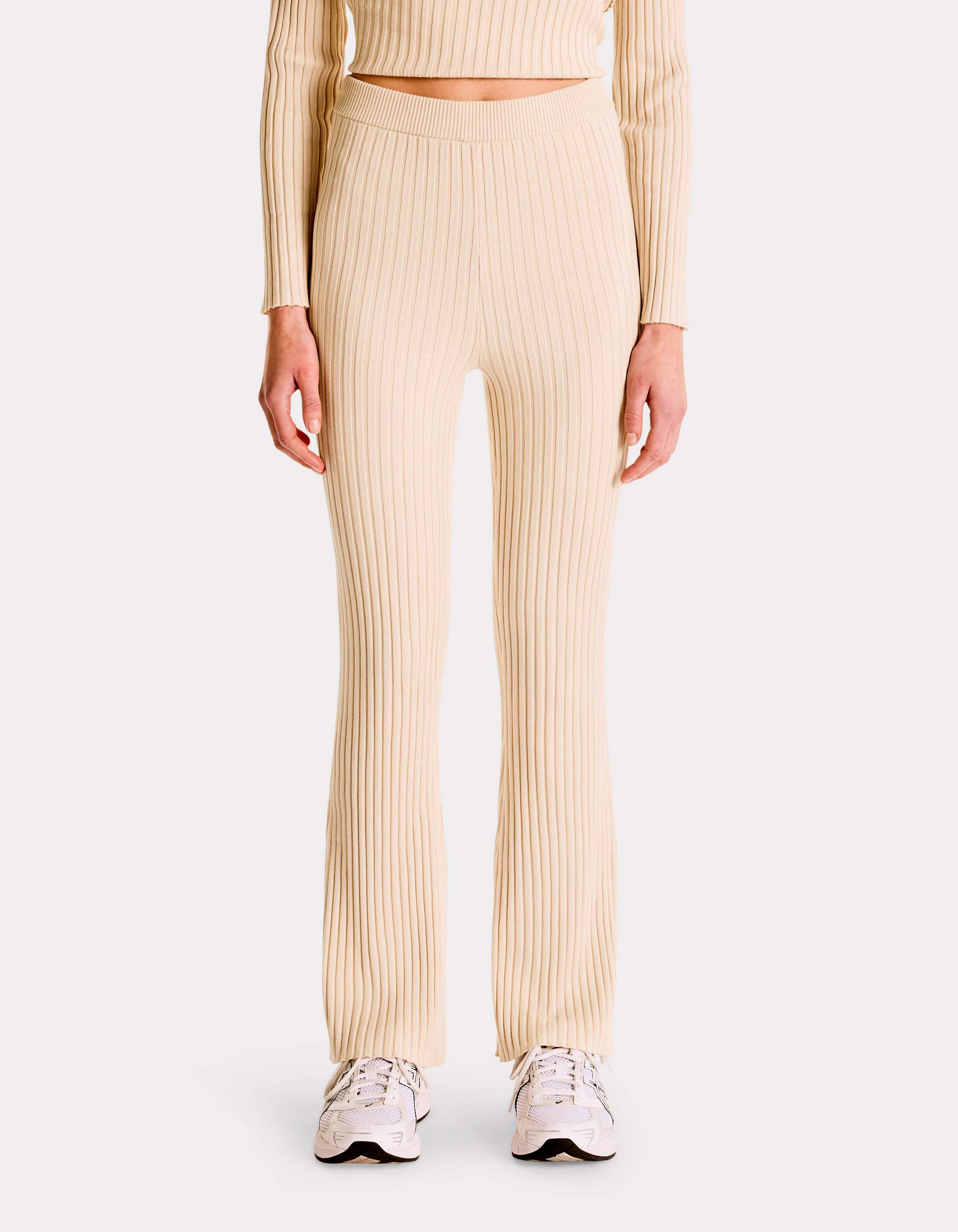 Pantalon en côtes plates - beige - celio - Modalova