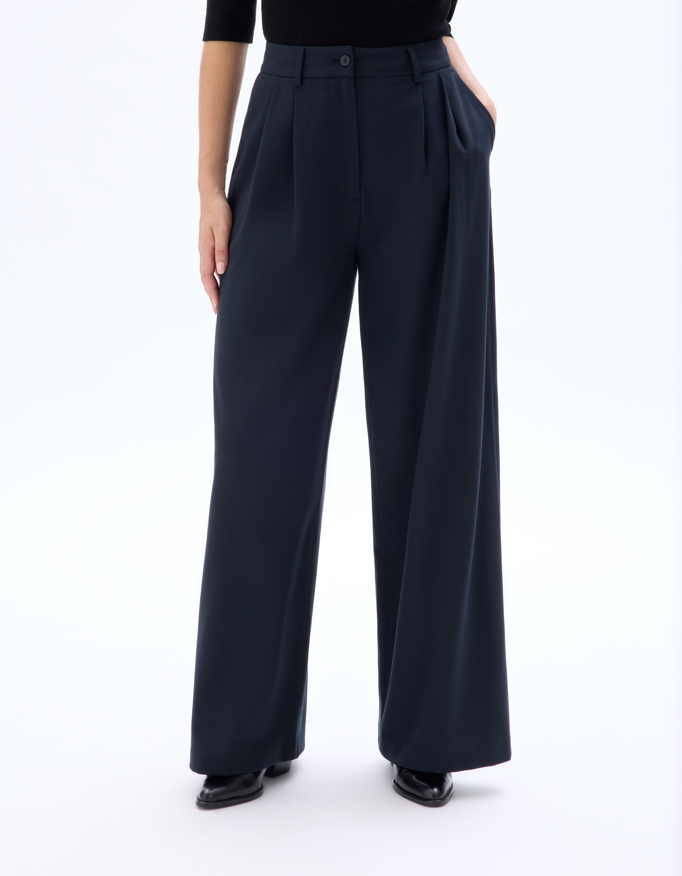 Pantalon large - noir - celio - Modalova