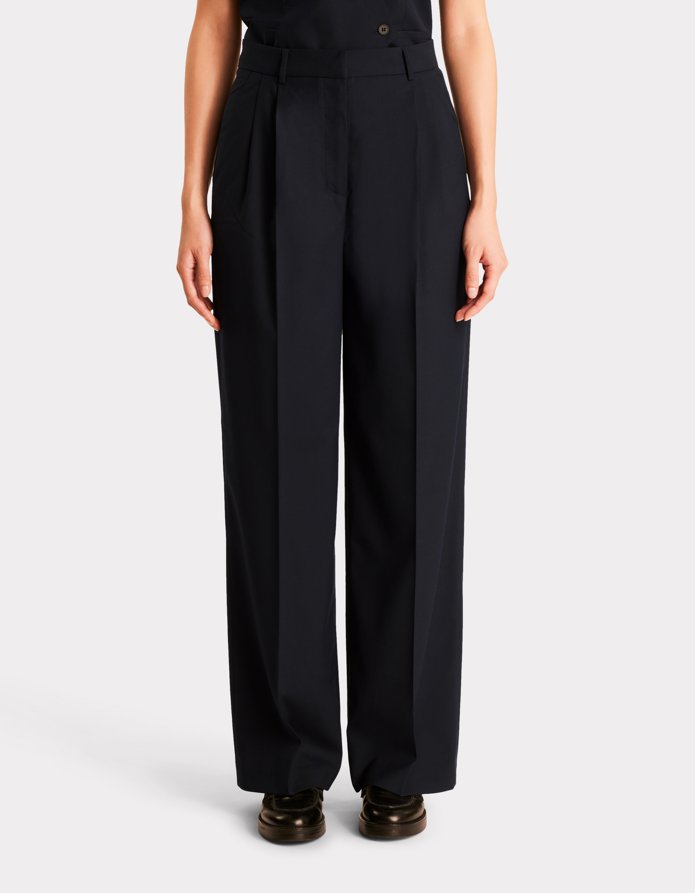 Pantalon large habillé à plis - celio - Modalova