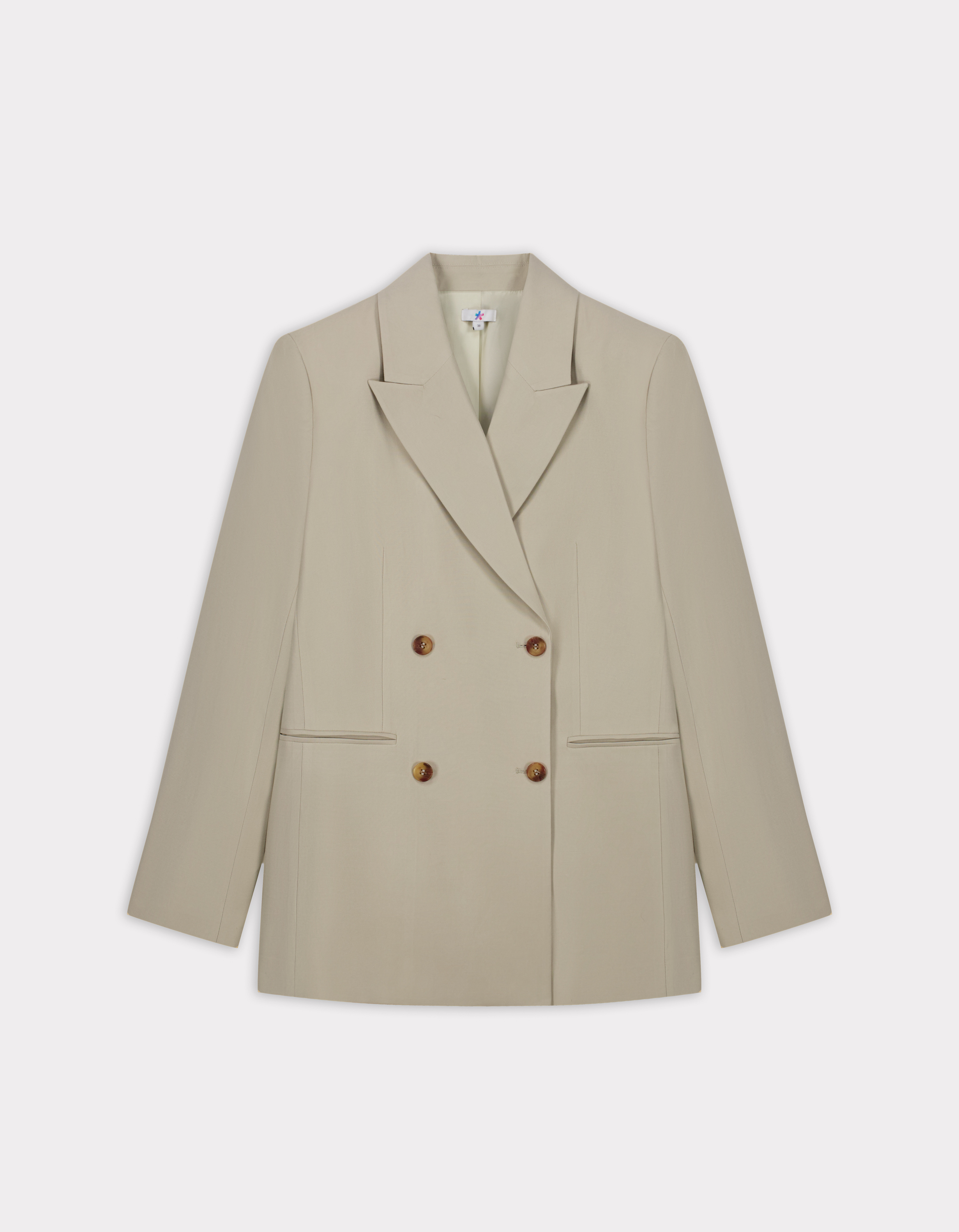 Veste blazer manches longues - gris