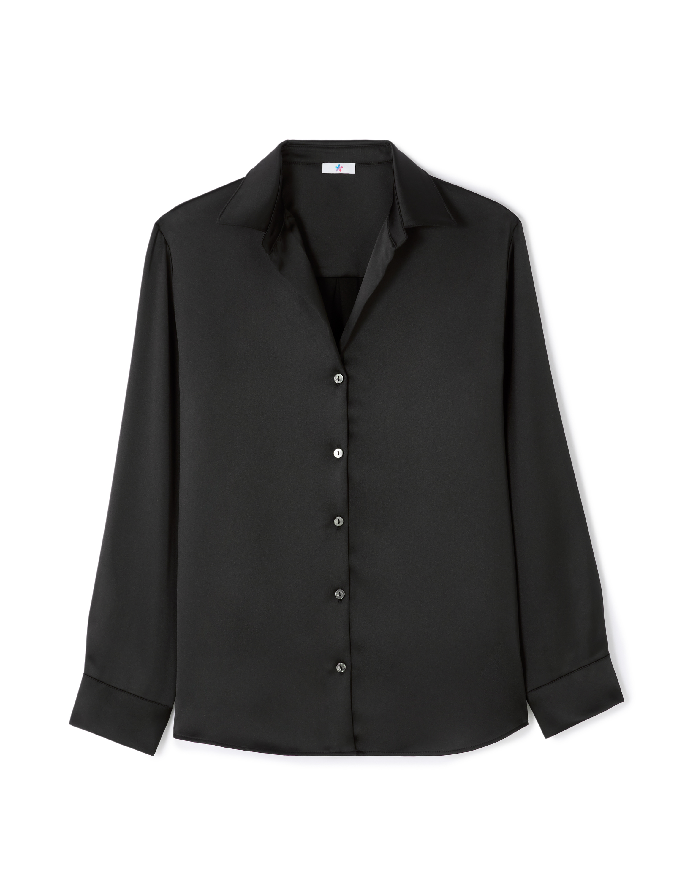 Chemisier satiné léger - noir