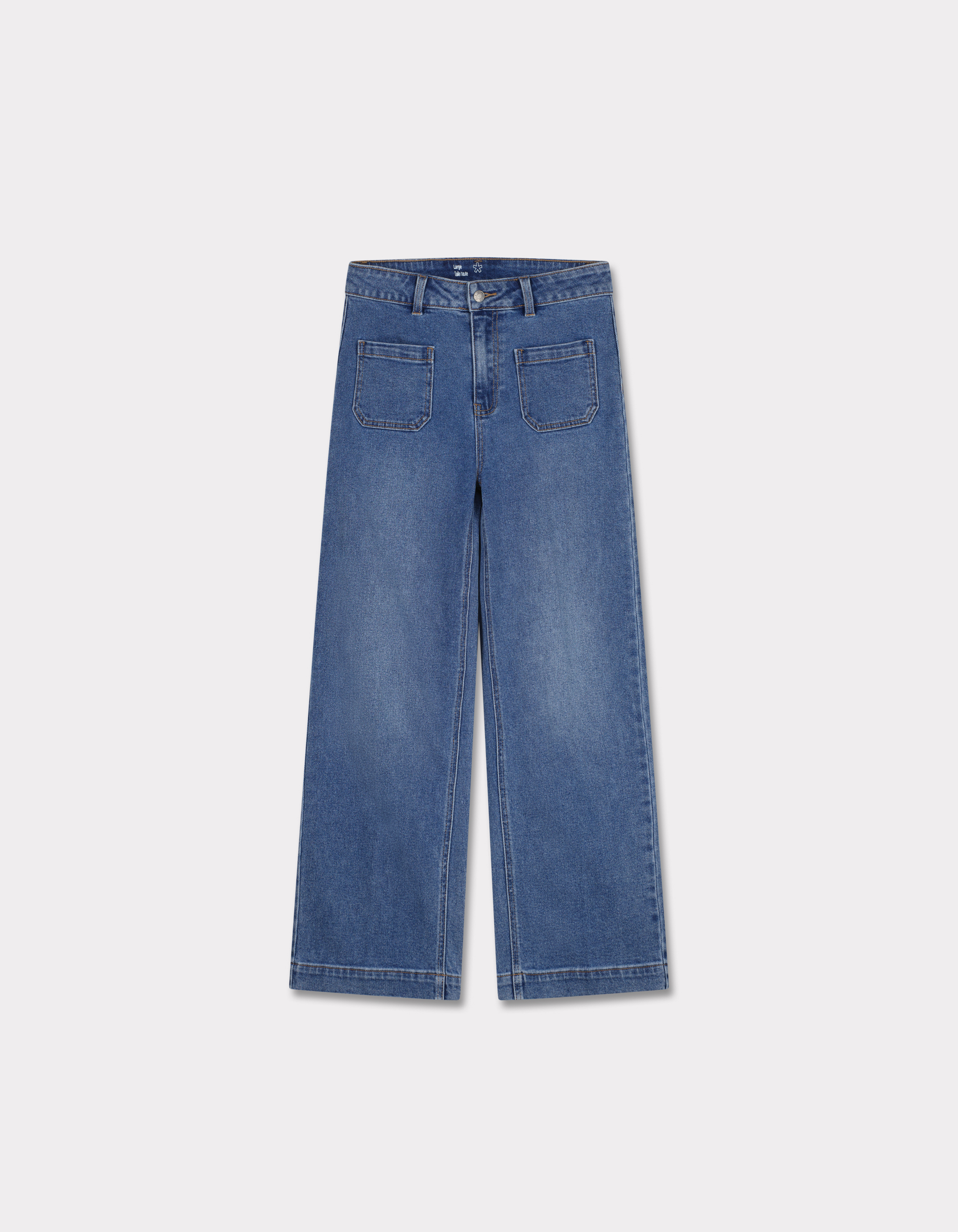 Pantalon large - denim