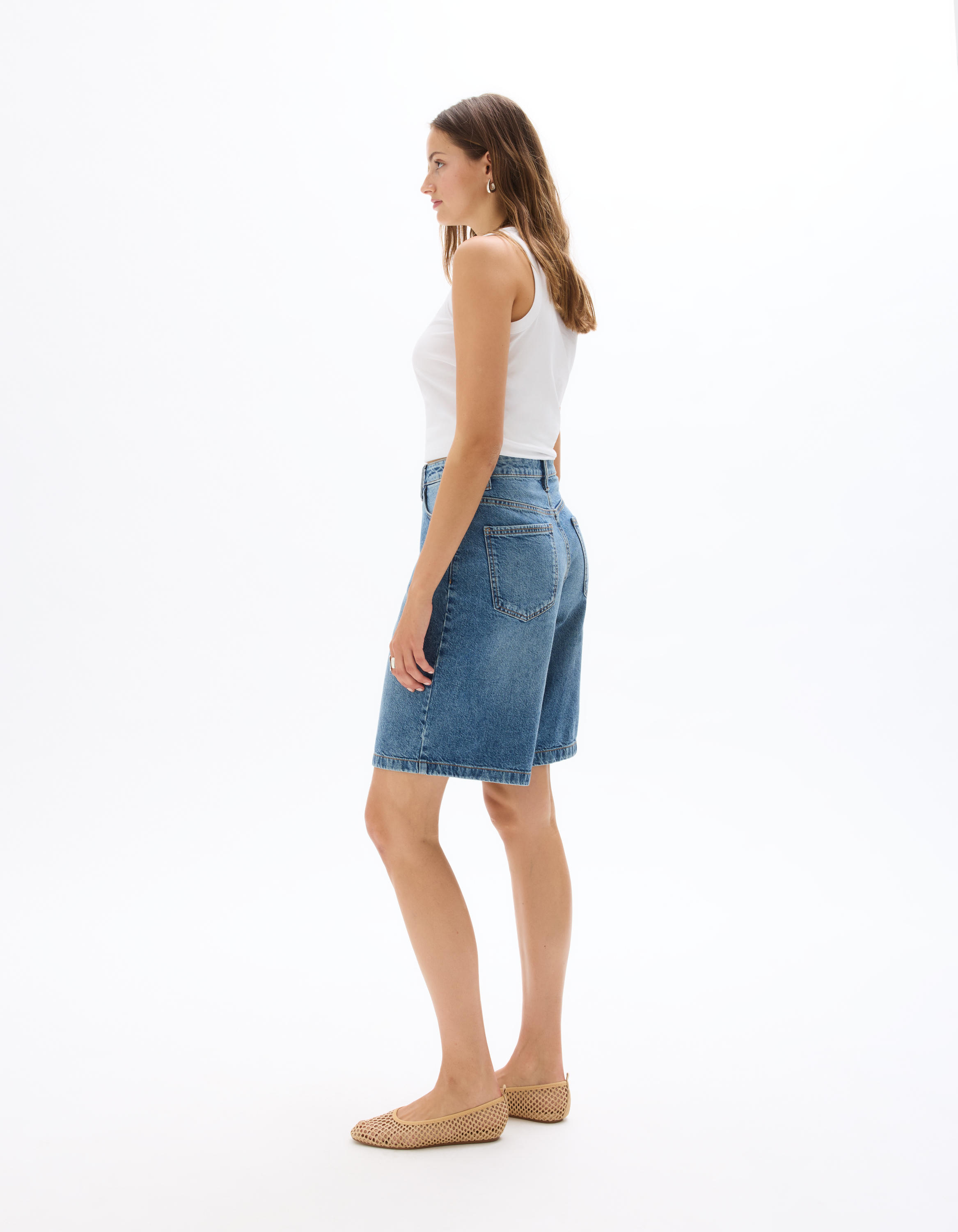 Bermuda en denim - bleu - celio - Modalova