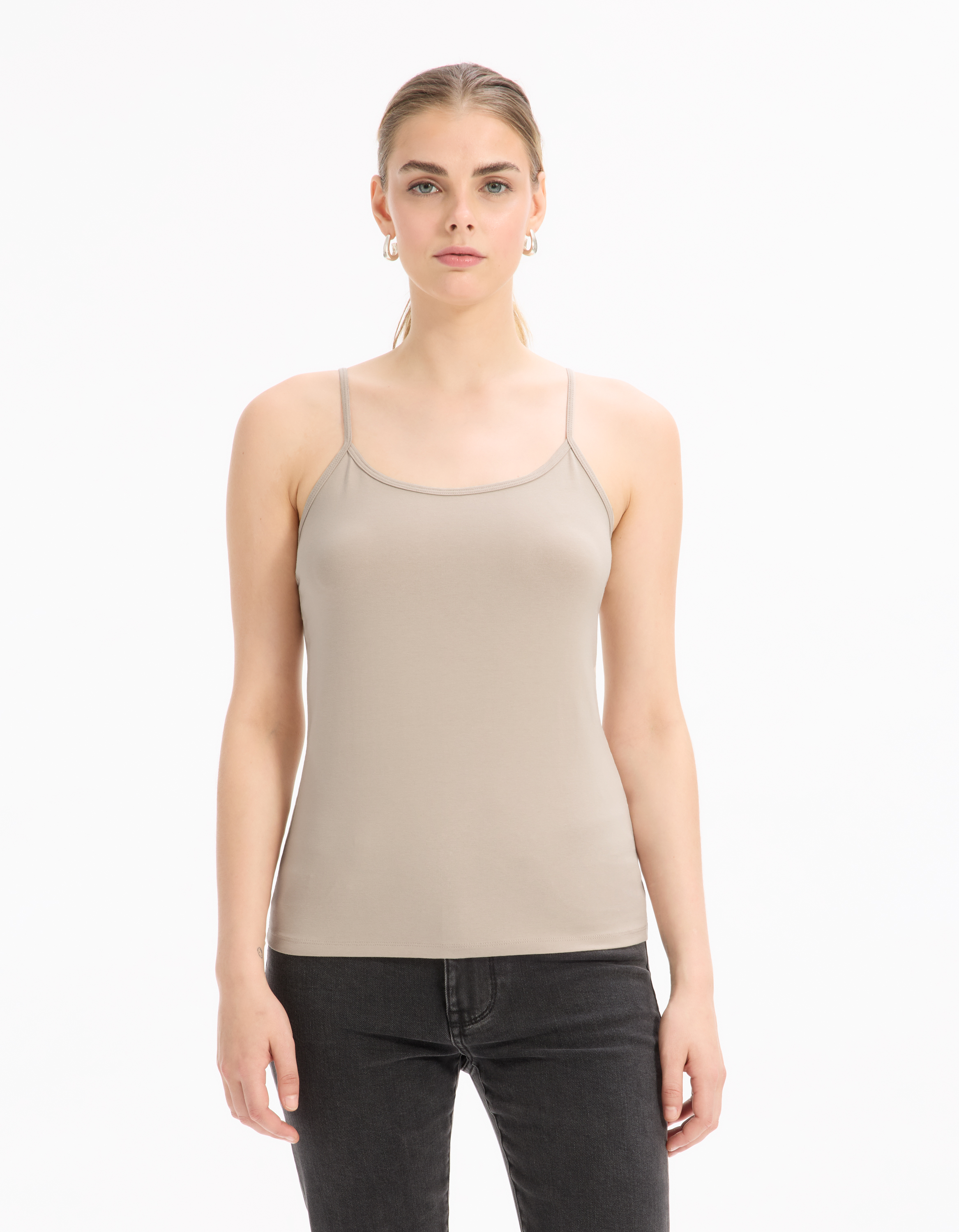 Débardeur uni à fines bretelles - beige - celio - Modalova
