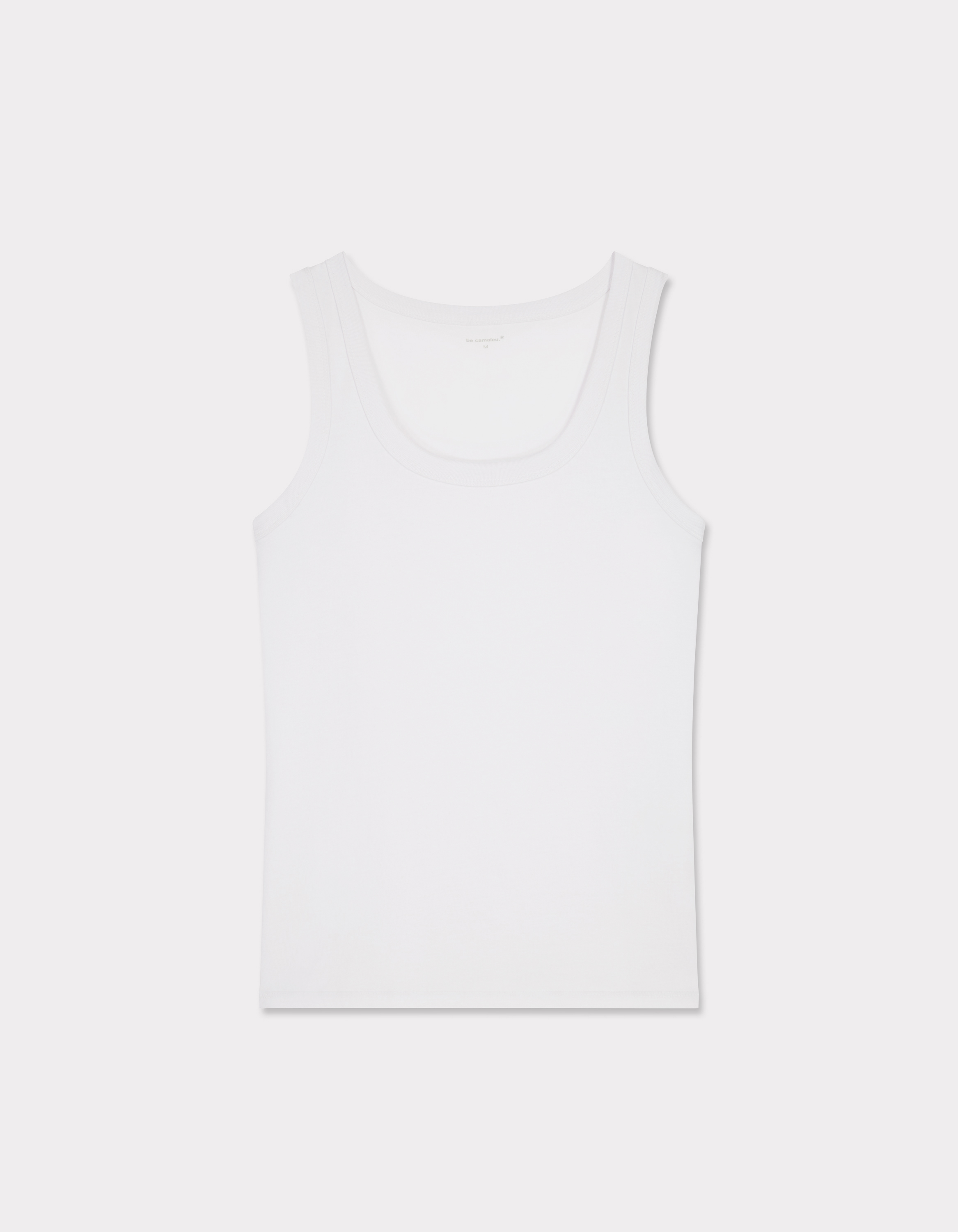 Débardeur à larges bretelles 100% coton - blanc