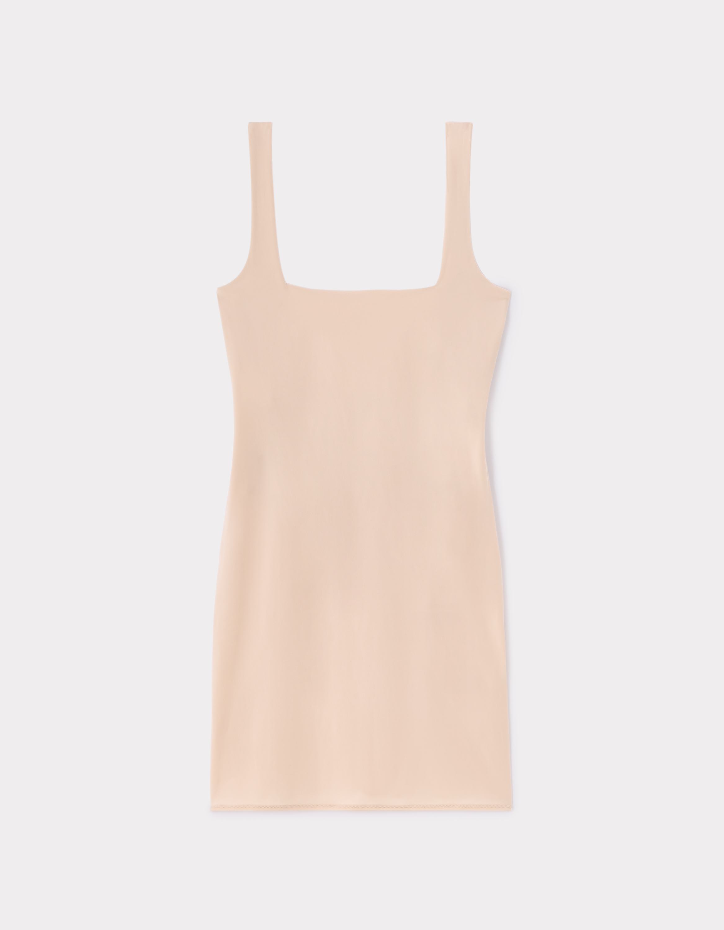 Fond de robe seconde peau à fines bretelles – beige