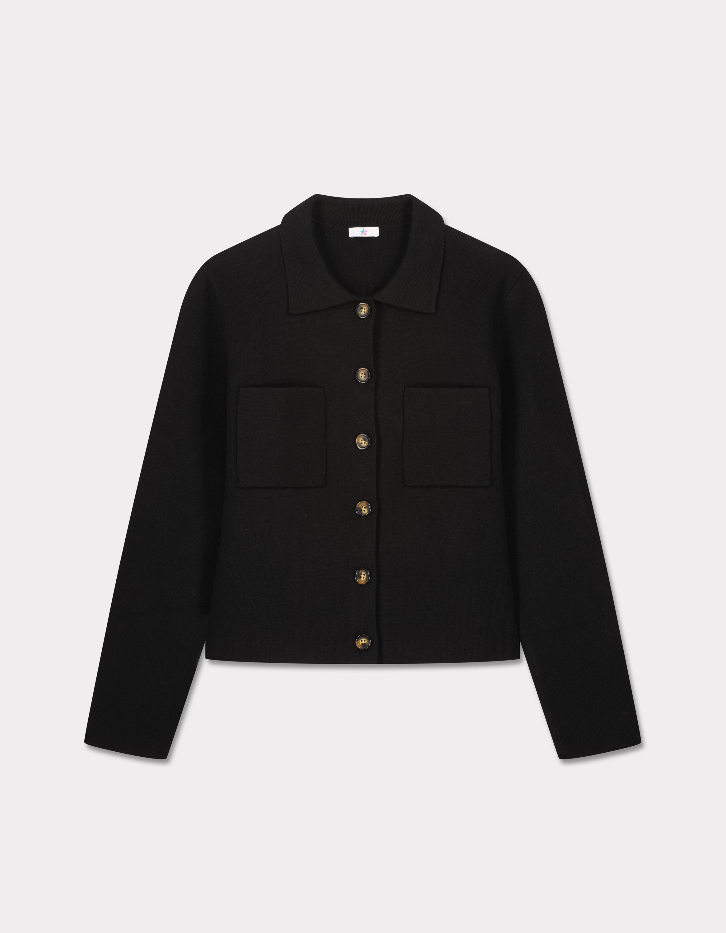 Gilet en maille compacte - noir