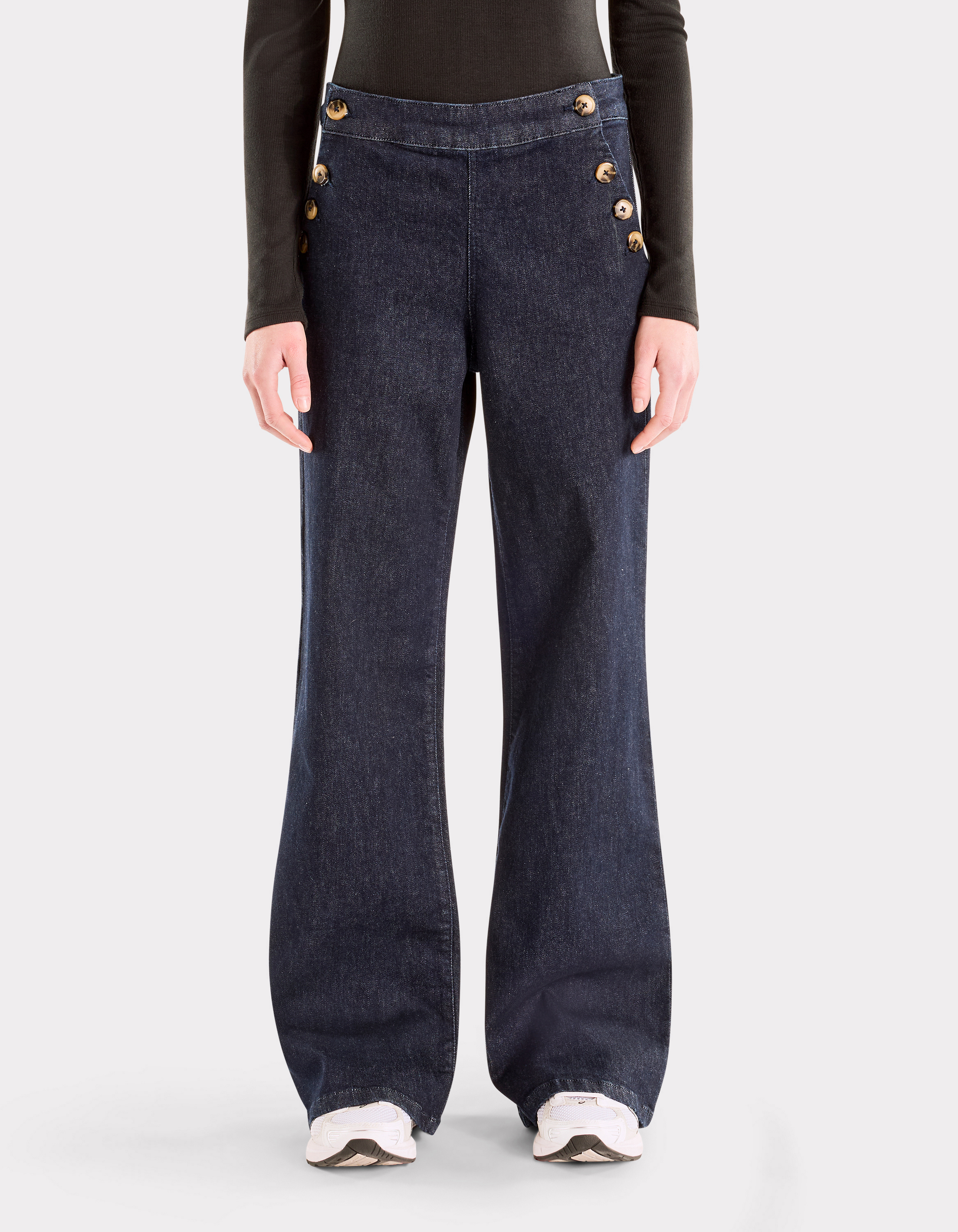 Jeans large avec boutons en corne - celio - Modalova