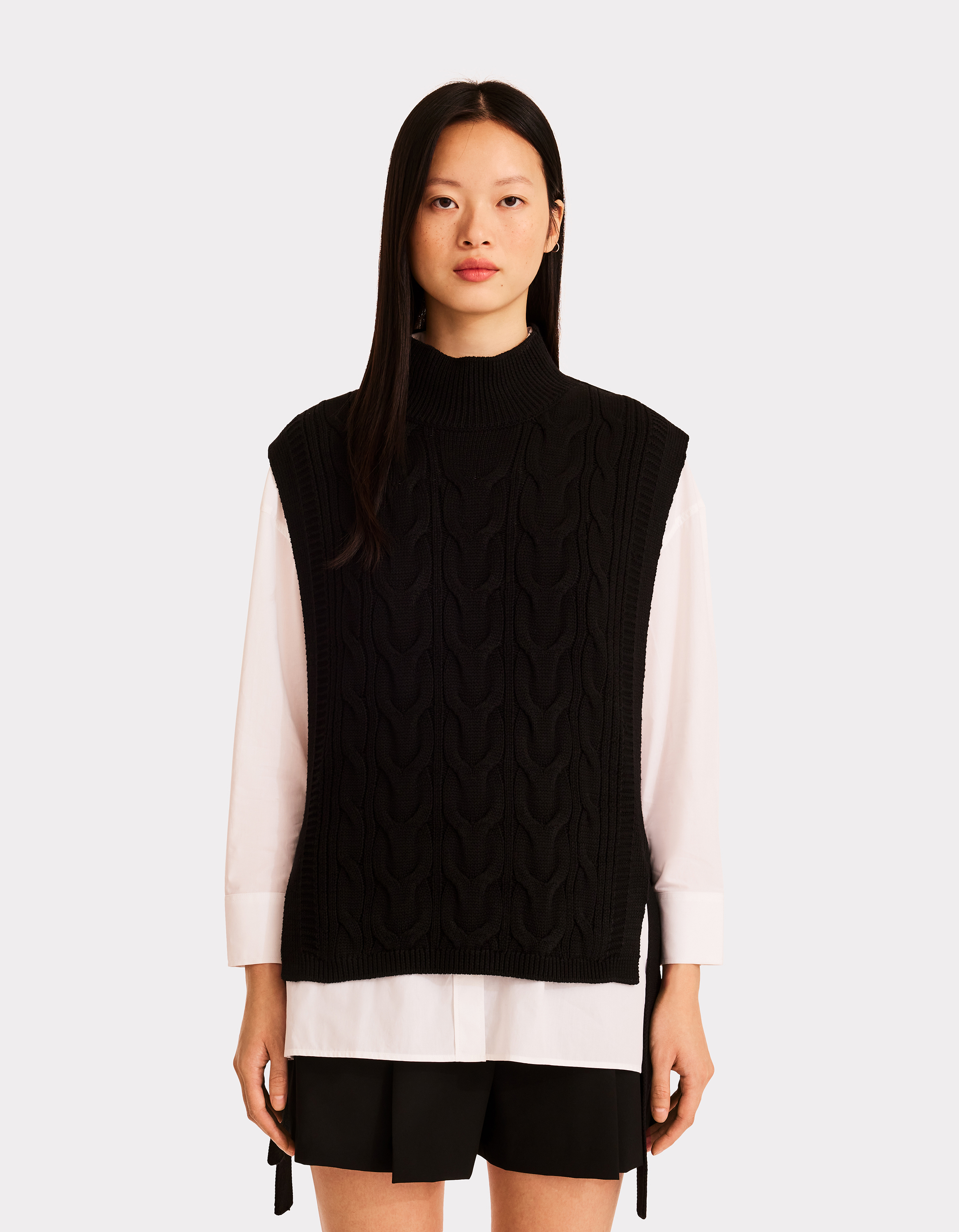 Pull col montant sans manche à nouer - celio - Modalova