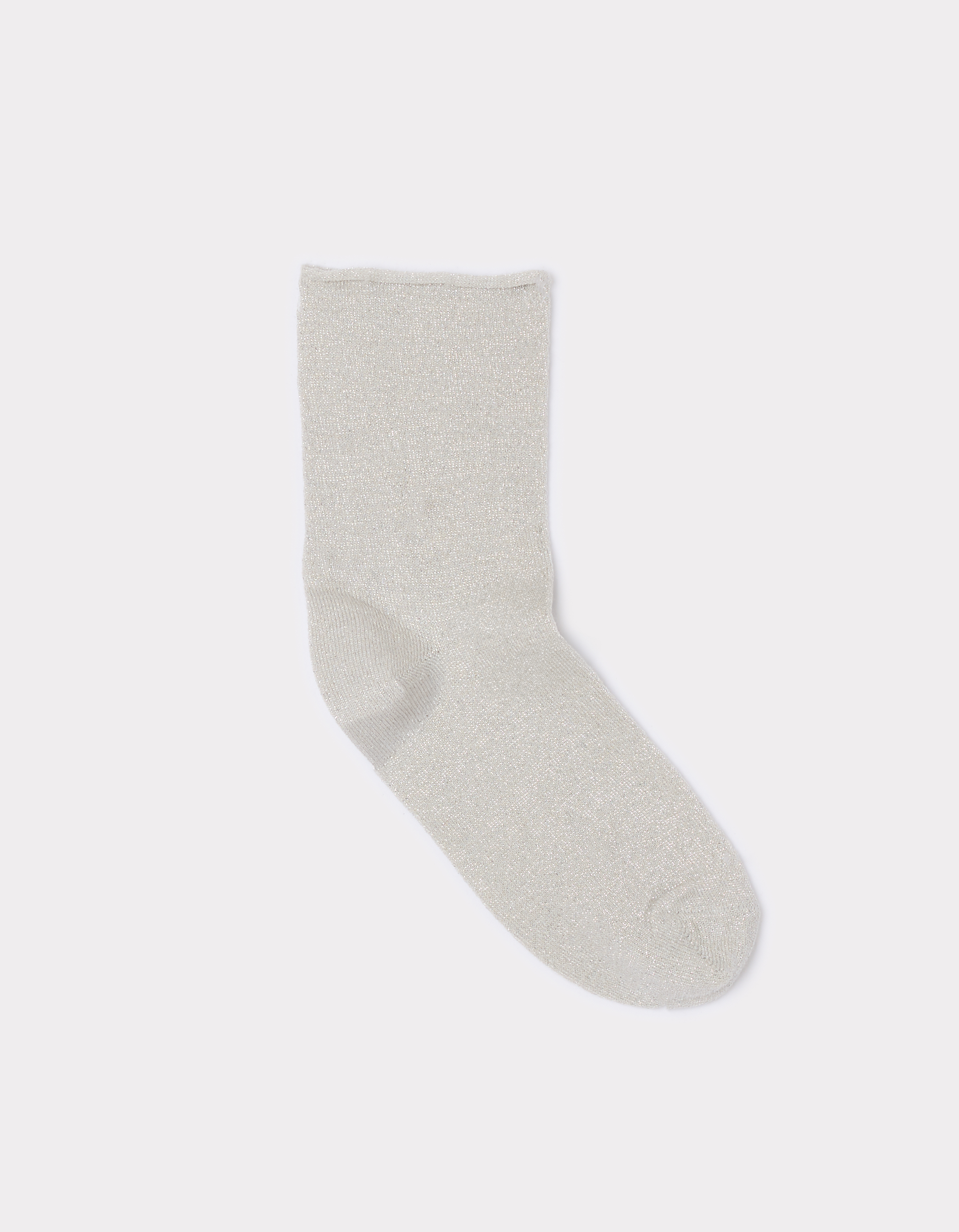 Chaussettes courtes pailletées - gris clair