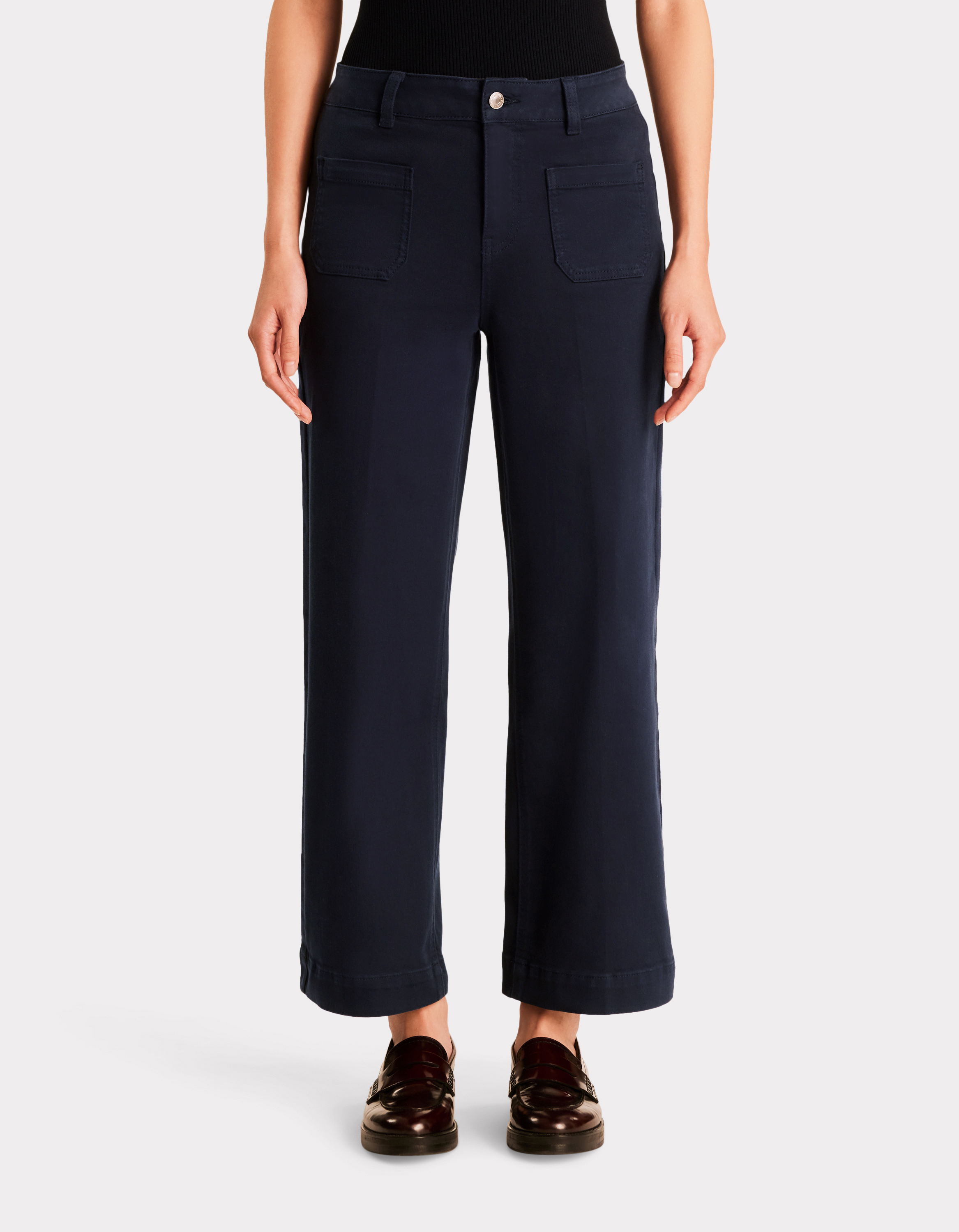 Pantalon large - marine - celio - Modalova