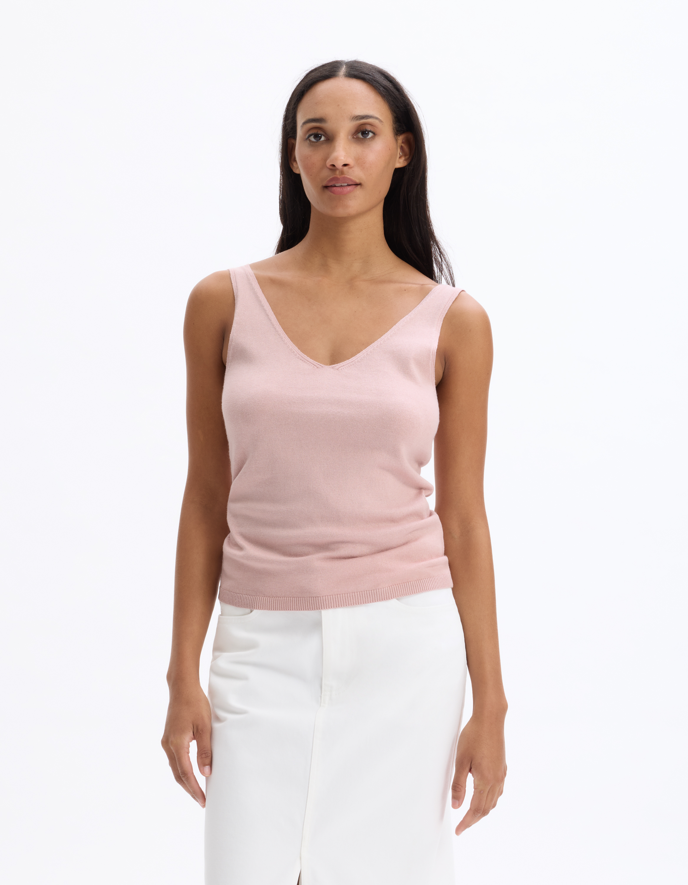 Débardeur ensemble en maille fine - rose grisé - celio - Modalova