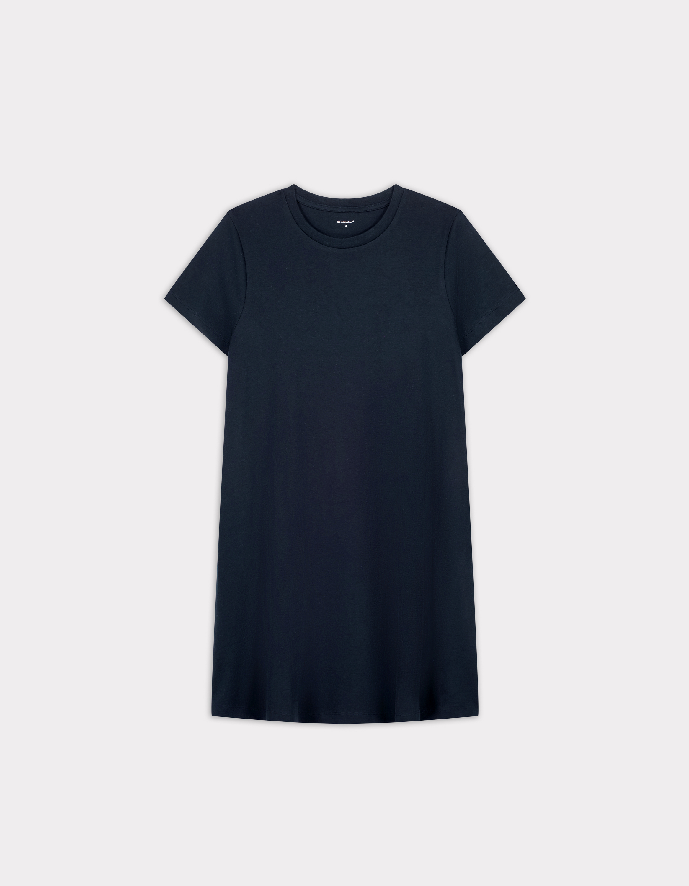 Robe courte en coton - marine