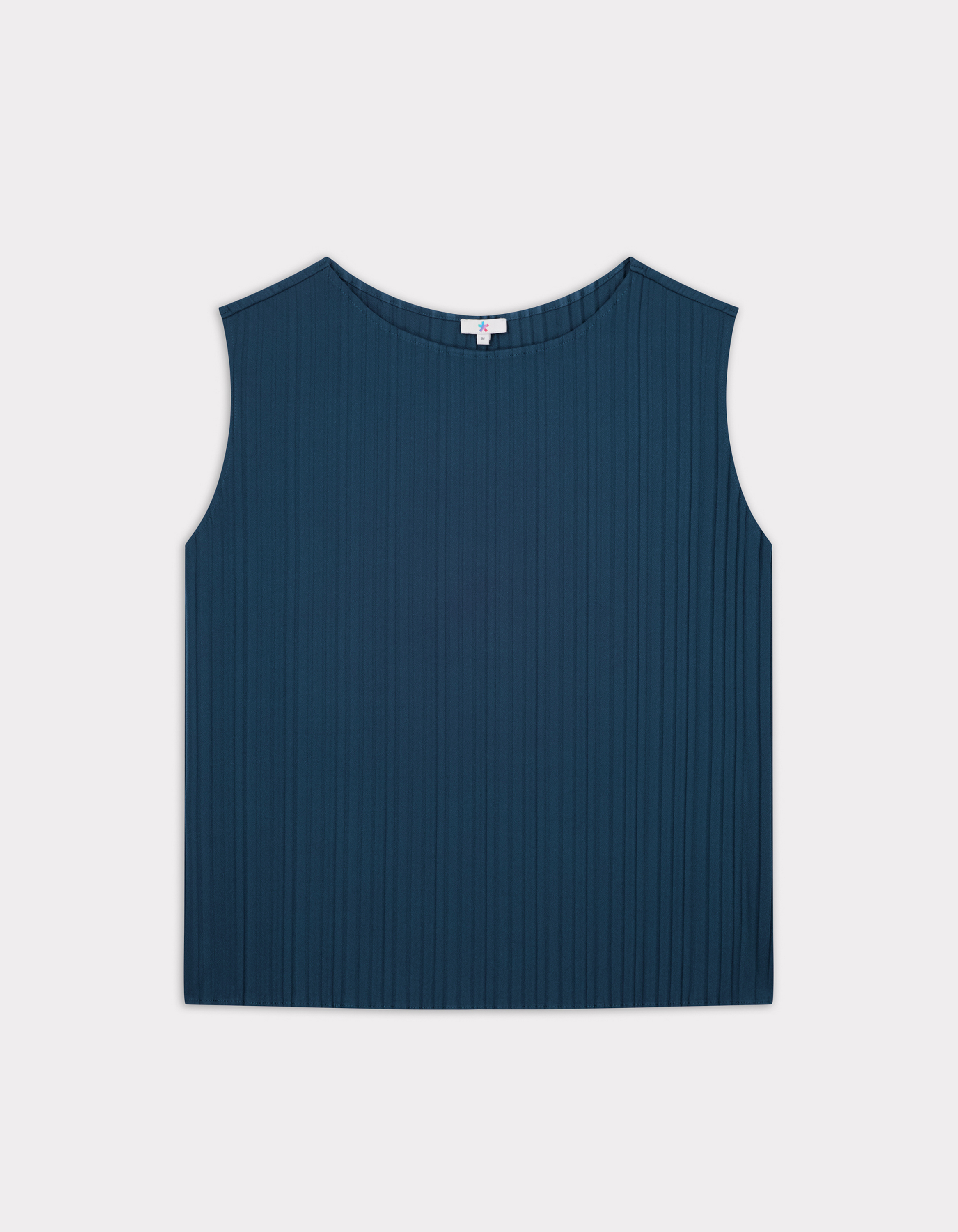 Haut ensemble maille plissée - bleu