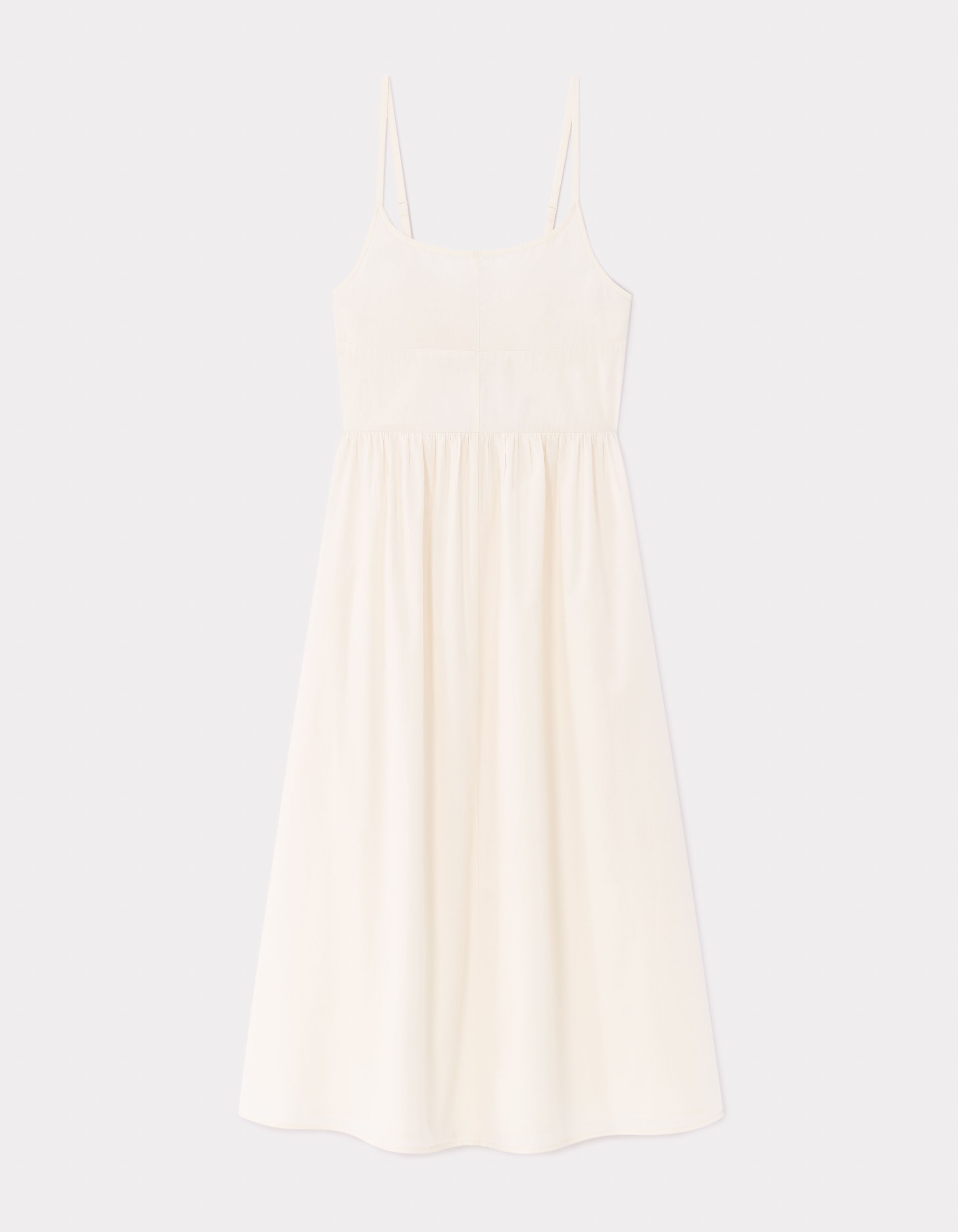 Robe fluide longue à bretelle - beige