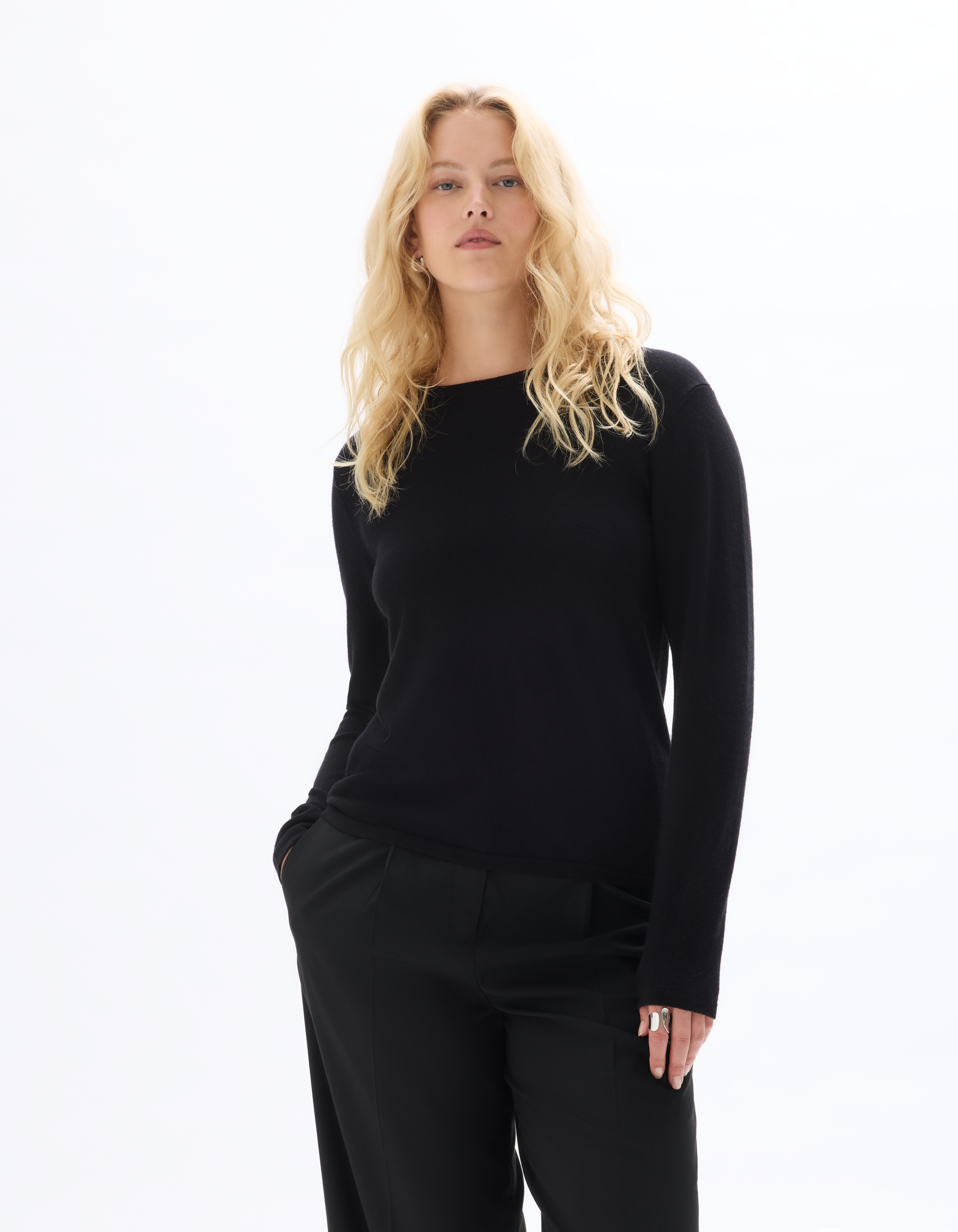 Pull fluide col rond en viscose ECOVERO™ - celio - Modalova