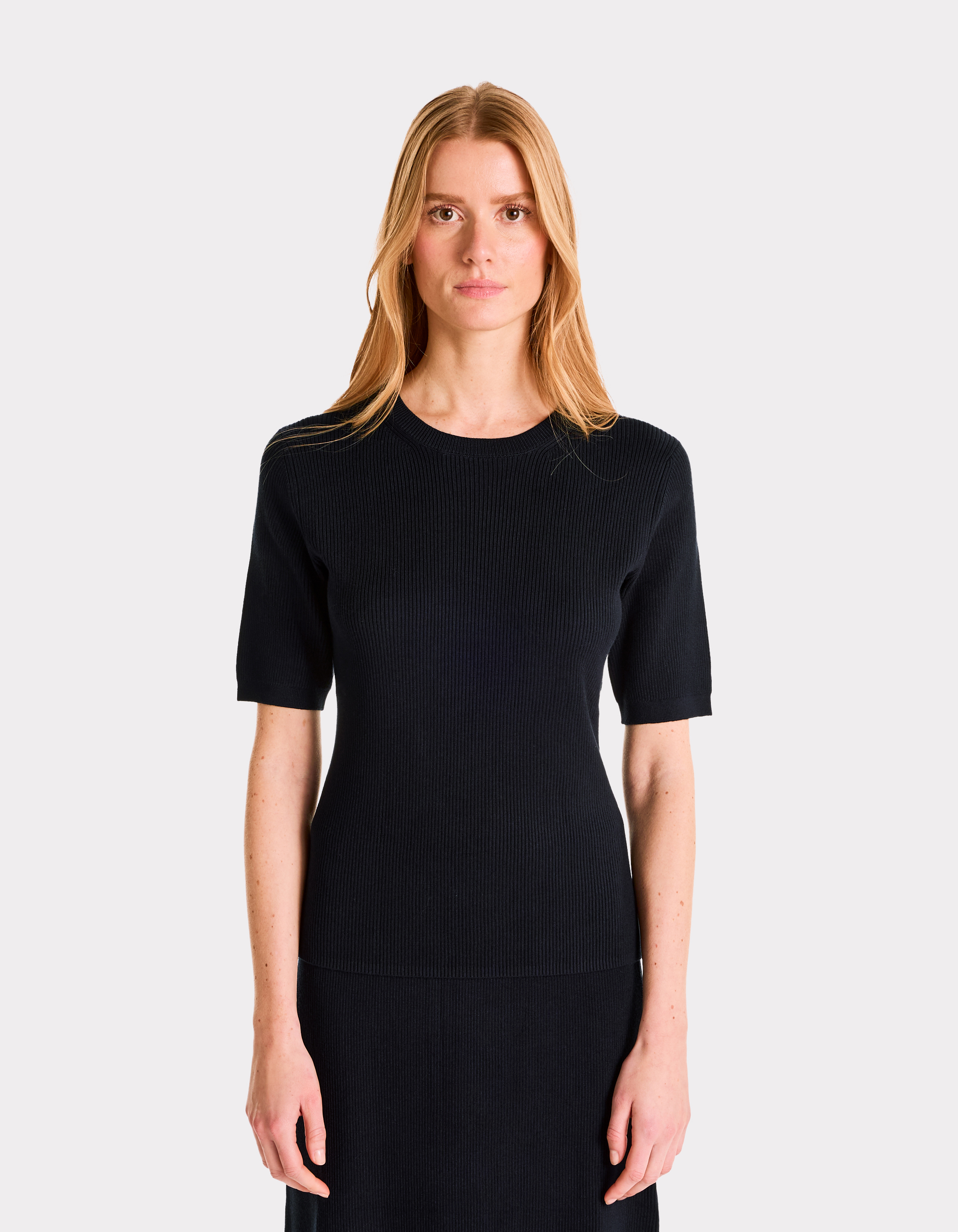 Pull en maille côtelée - marine - celio - Modalova