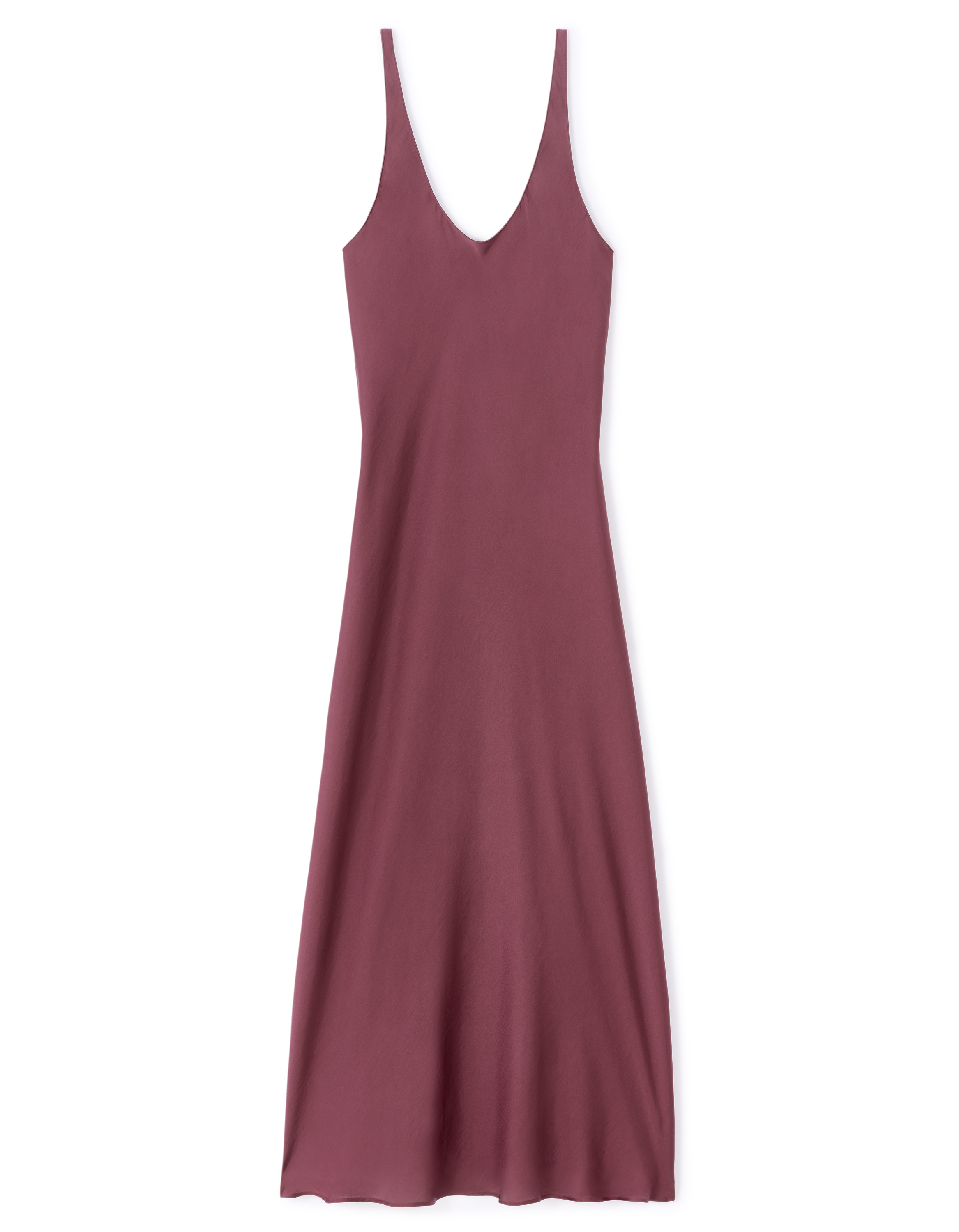 Robe longue en satin - violet