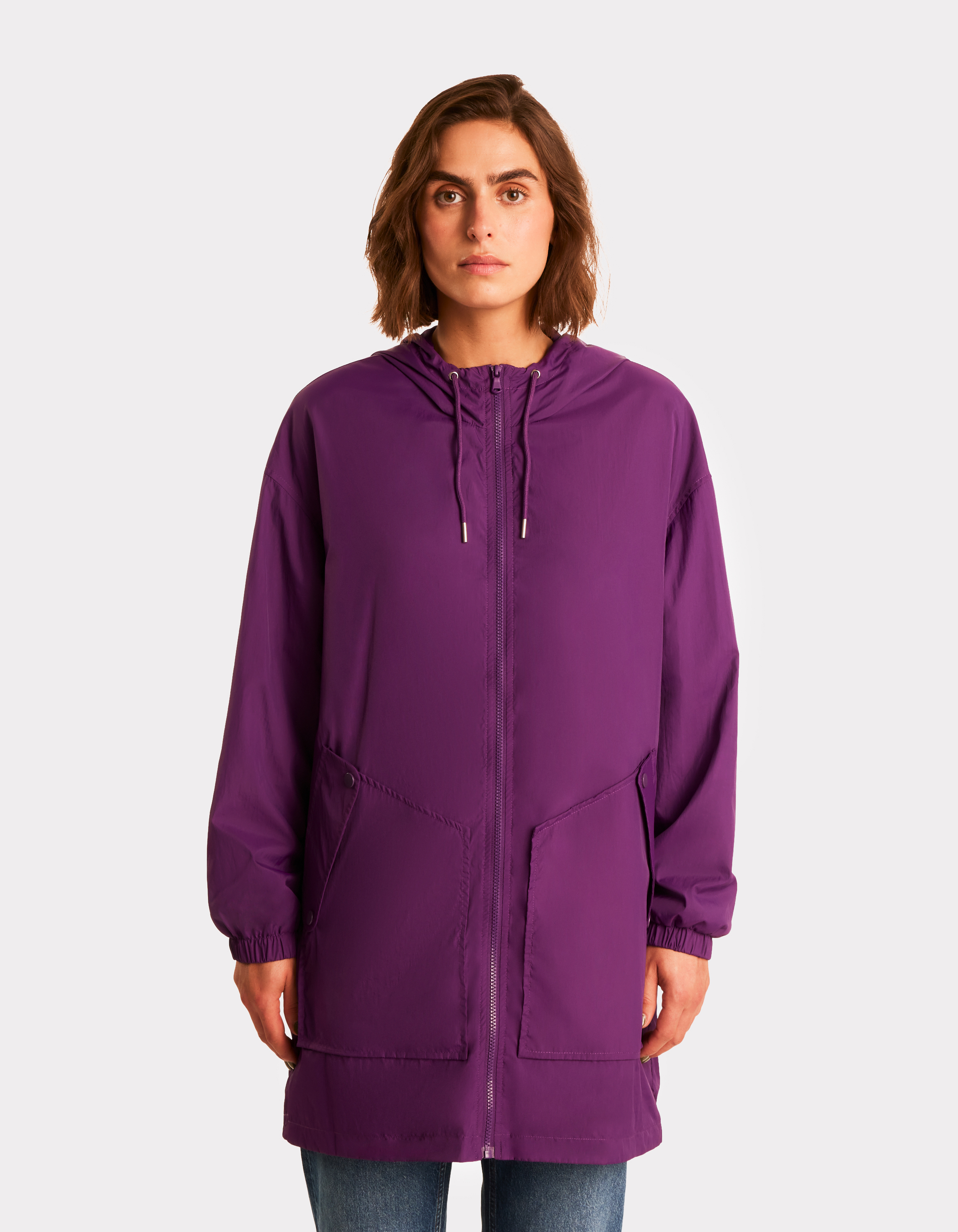 Parka resserable - violet - celio - Modalova