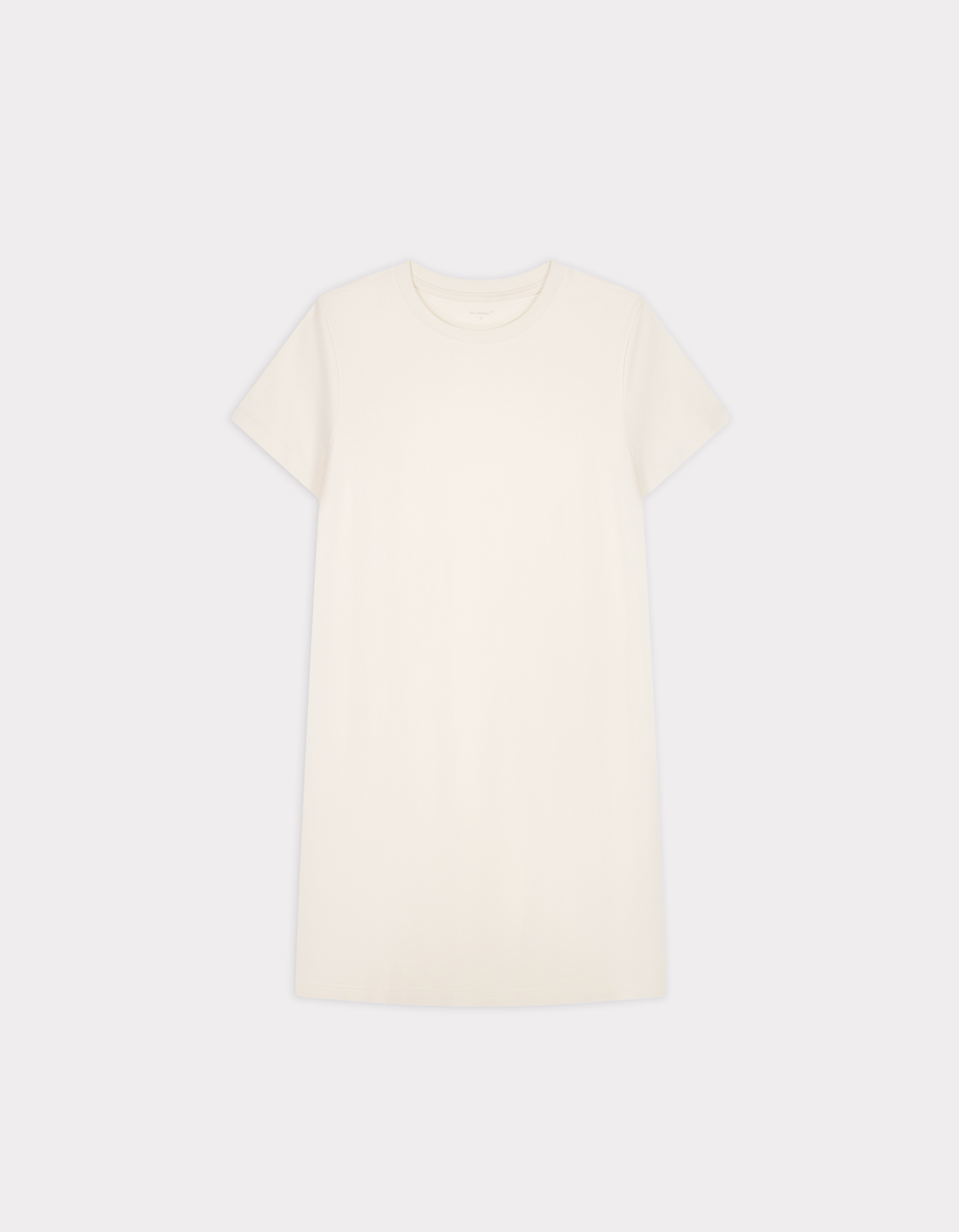 Robe courte en coton - beige
