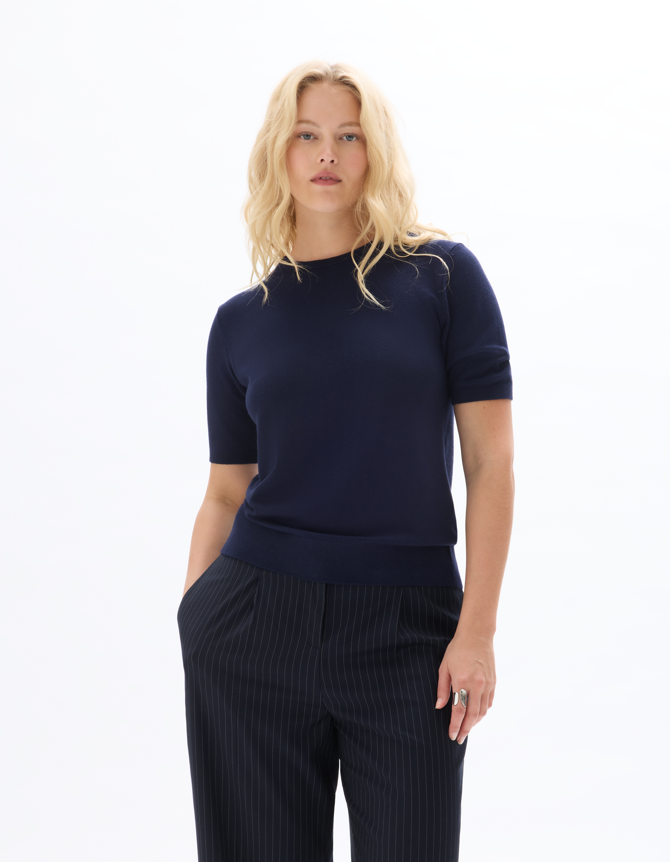 Pull fluide col rond en viscose ECOVERO™ - celio - Modalova