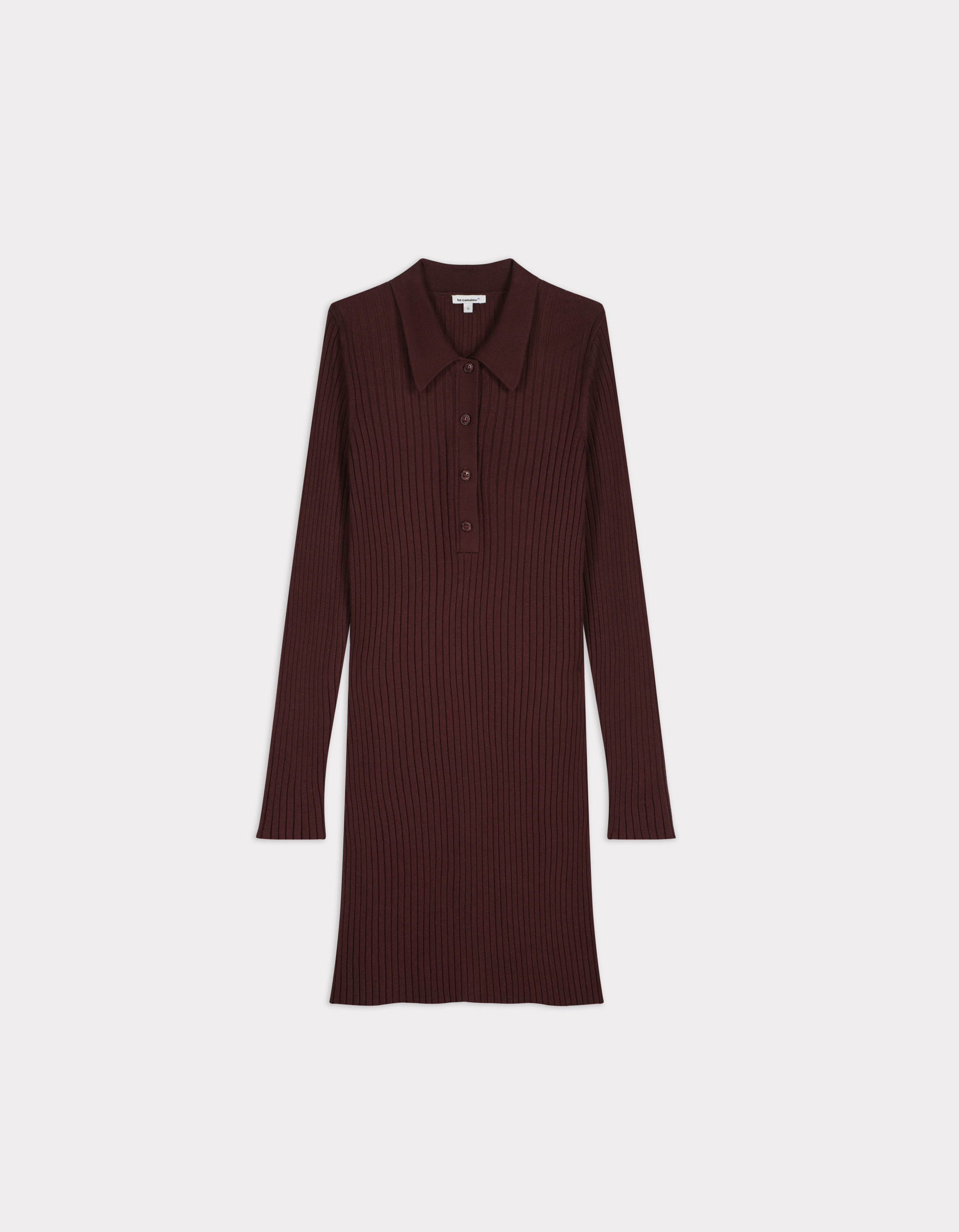 Robe en côtes plates - bordeaux