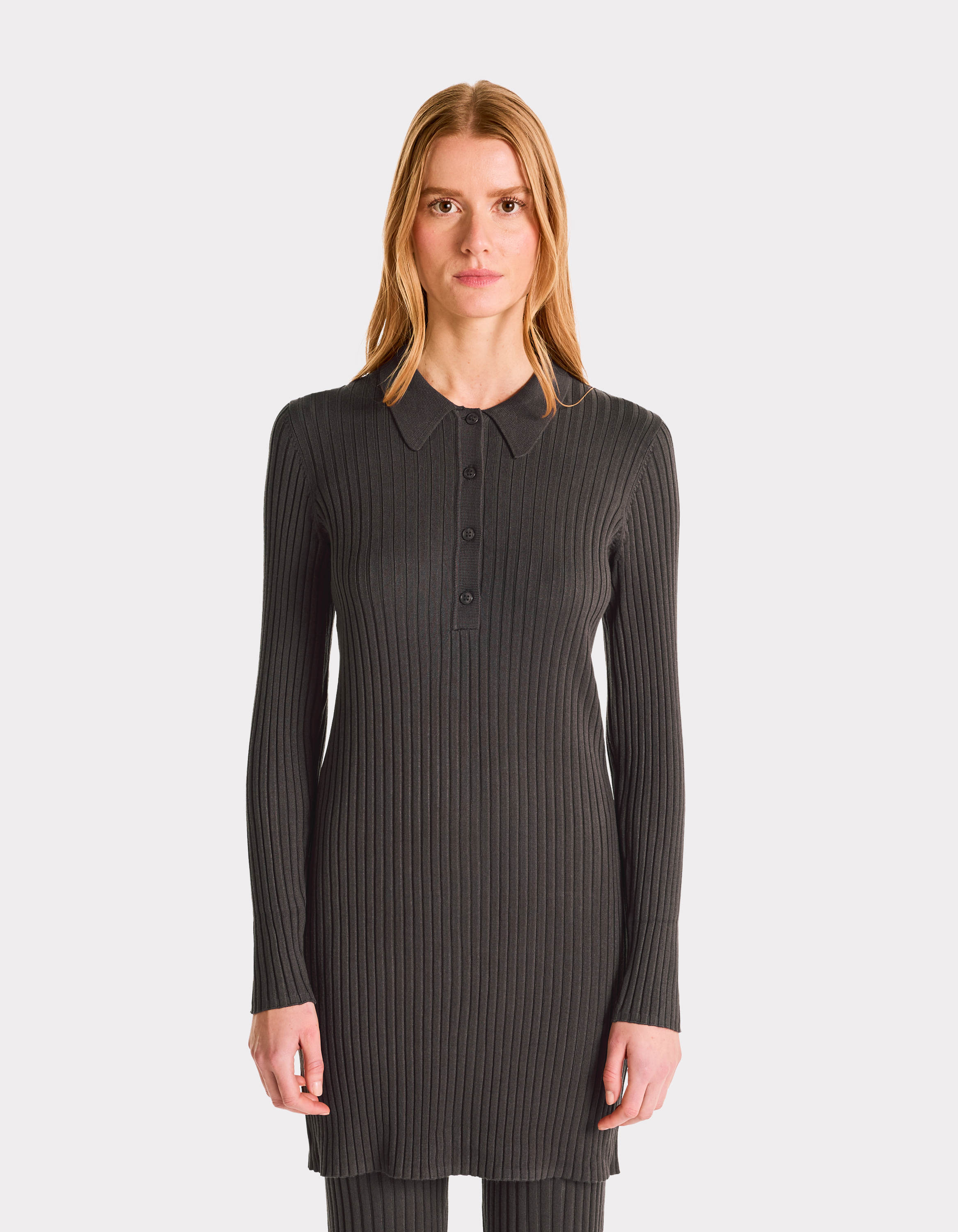 Robe en côtes plates - gris - celio - Modalova