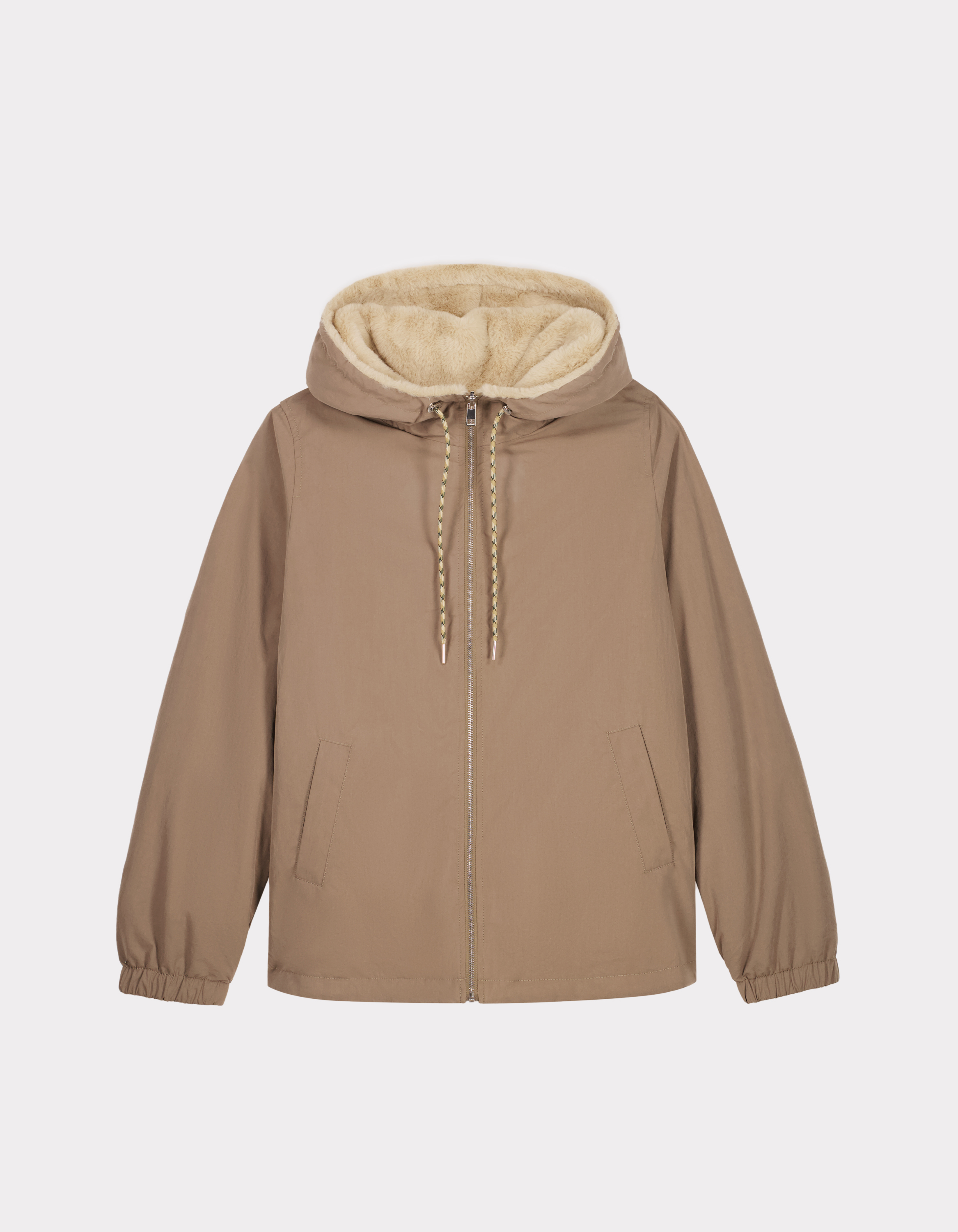 Parka avec intérieur duveteux - taupe