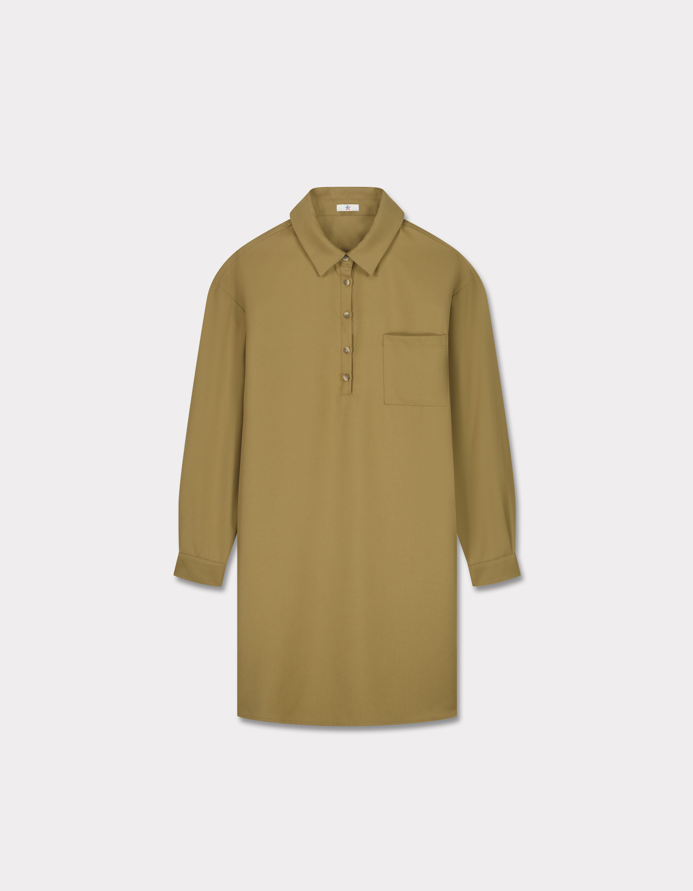 Robe courte à manches longues - vert