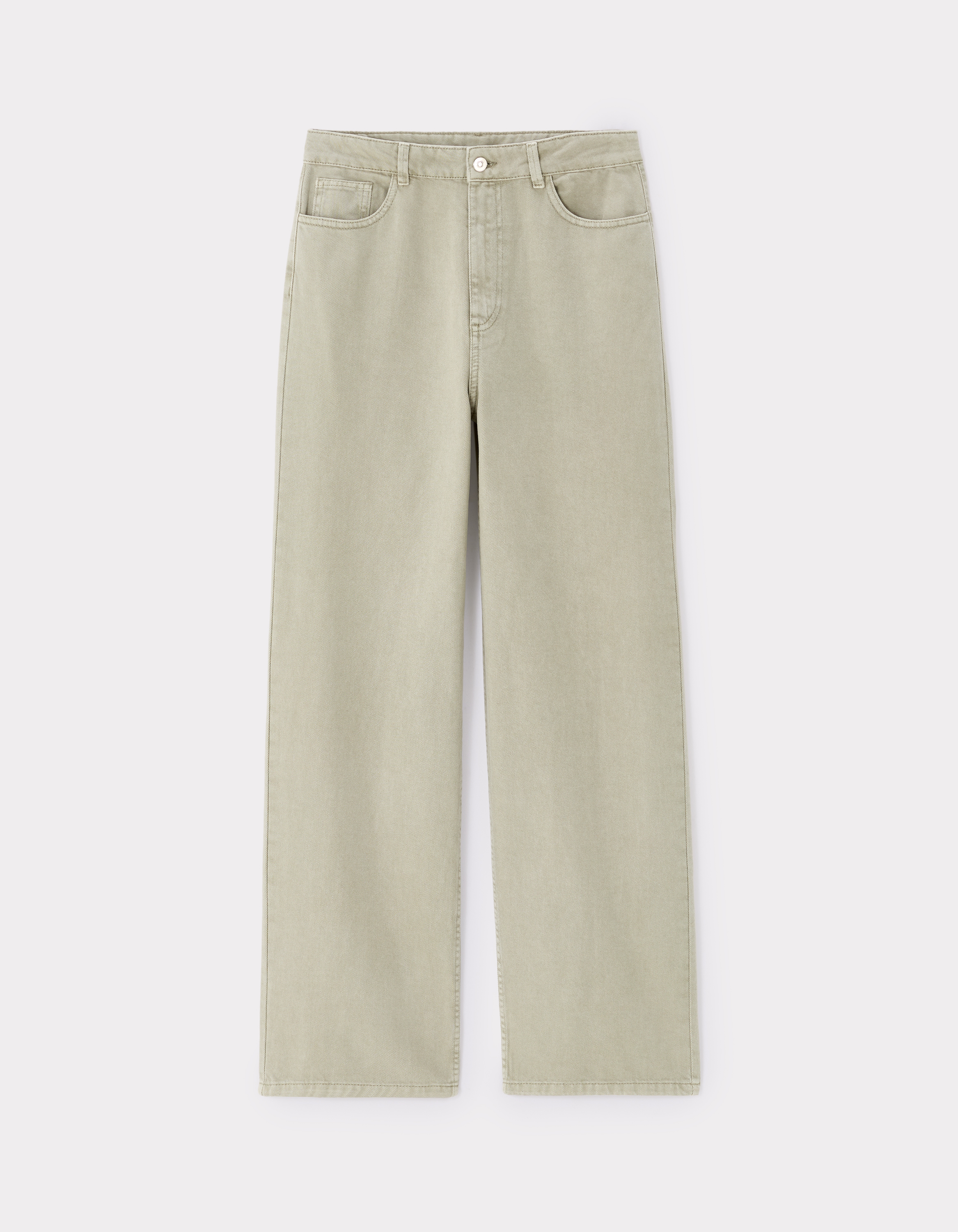 Pantalon large - vert olive